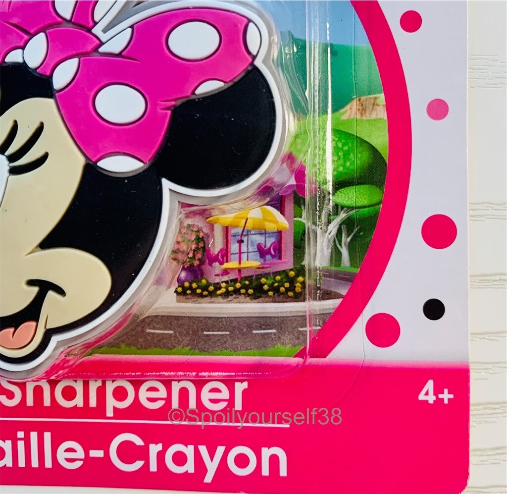 New Lot of 2 Disney Junior Minnie Colors/Shapes 36 Cards & Crayon Sharpener 4+