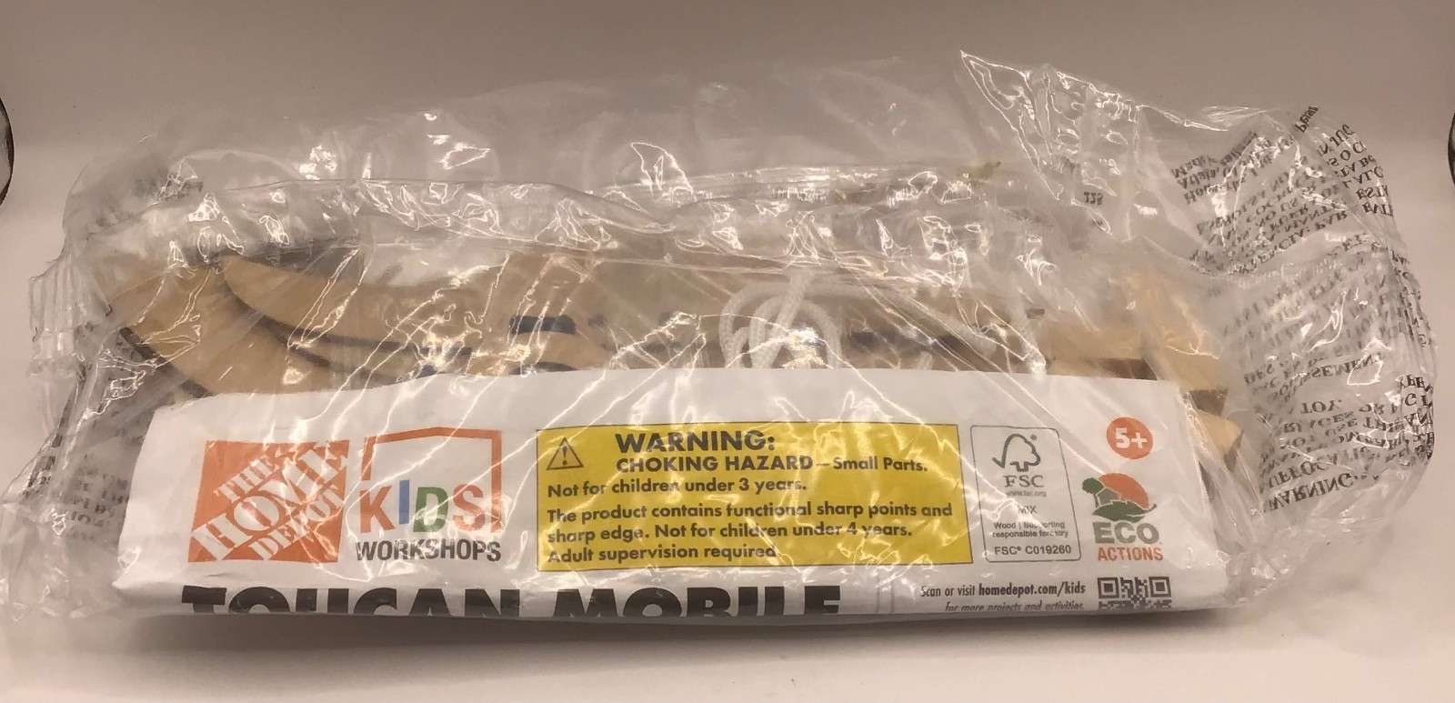 July 2025 Home Depot Kids Workshops Toucan Mobile construction kit NEW SEALED