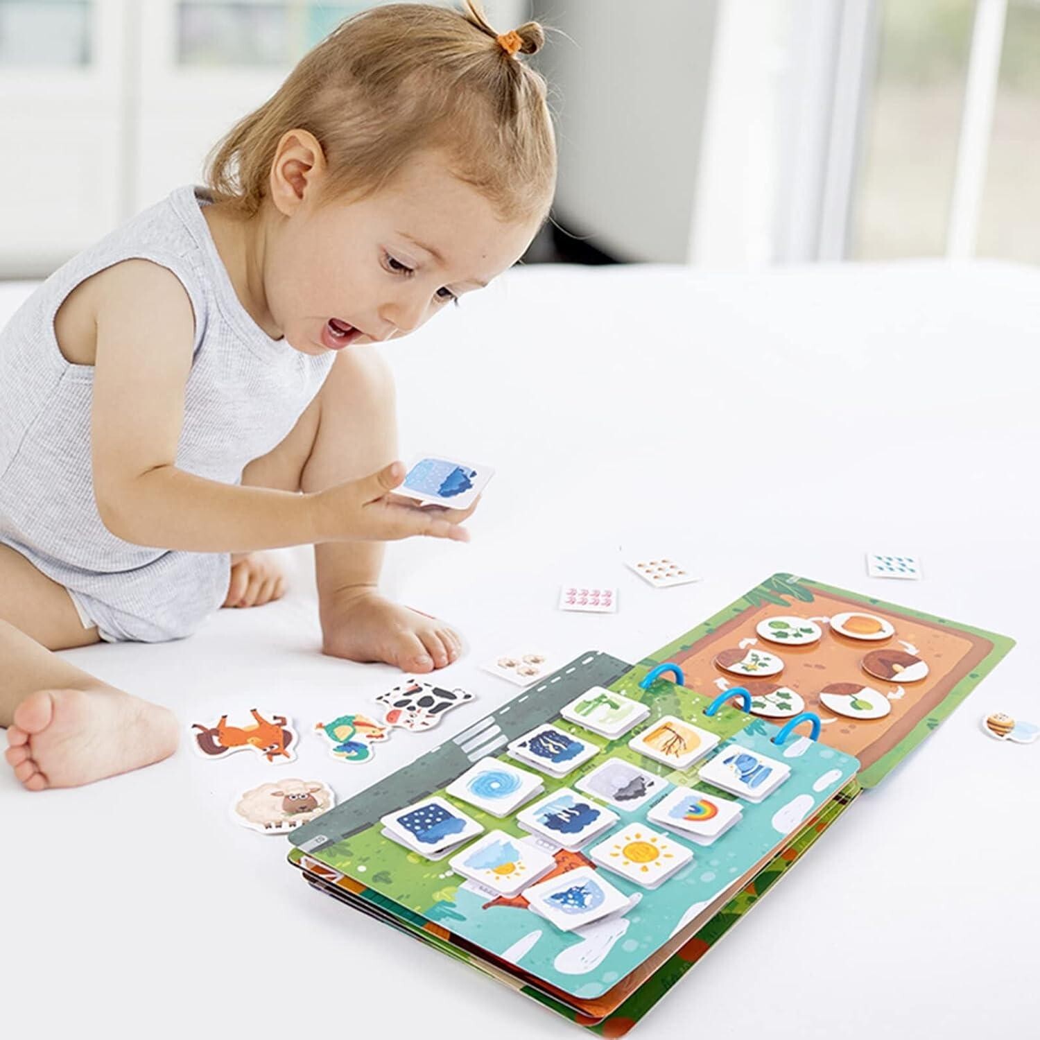 DIY Quiet Book for Toddlers, Montessori Busy Book for Kids, Dinosaur Preschool