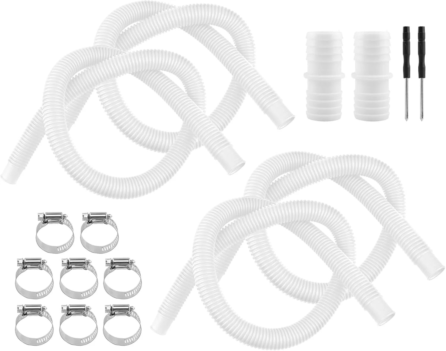 Pool Hoses for Above Ground Pools, 4 Pack 1.25 x 59 Inch Pool Filter Pump Hoses,