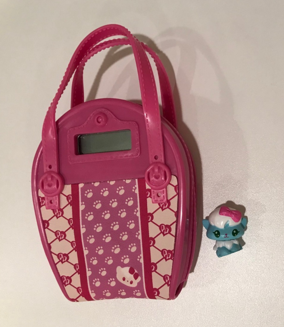 Pink VTech Girl Fun PC Toy with Card. Purse Pals with Cat. Works.