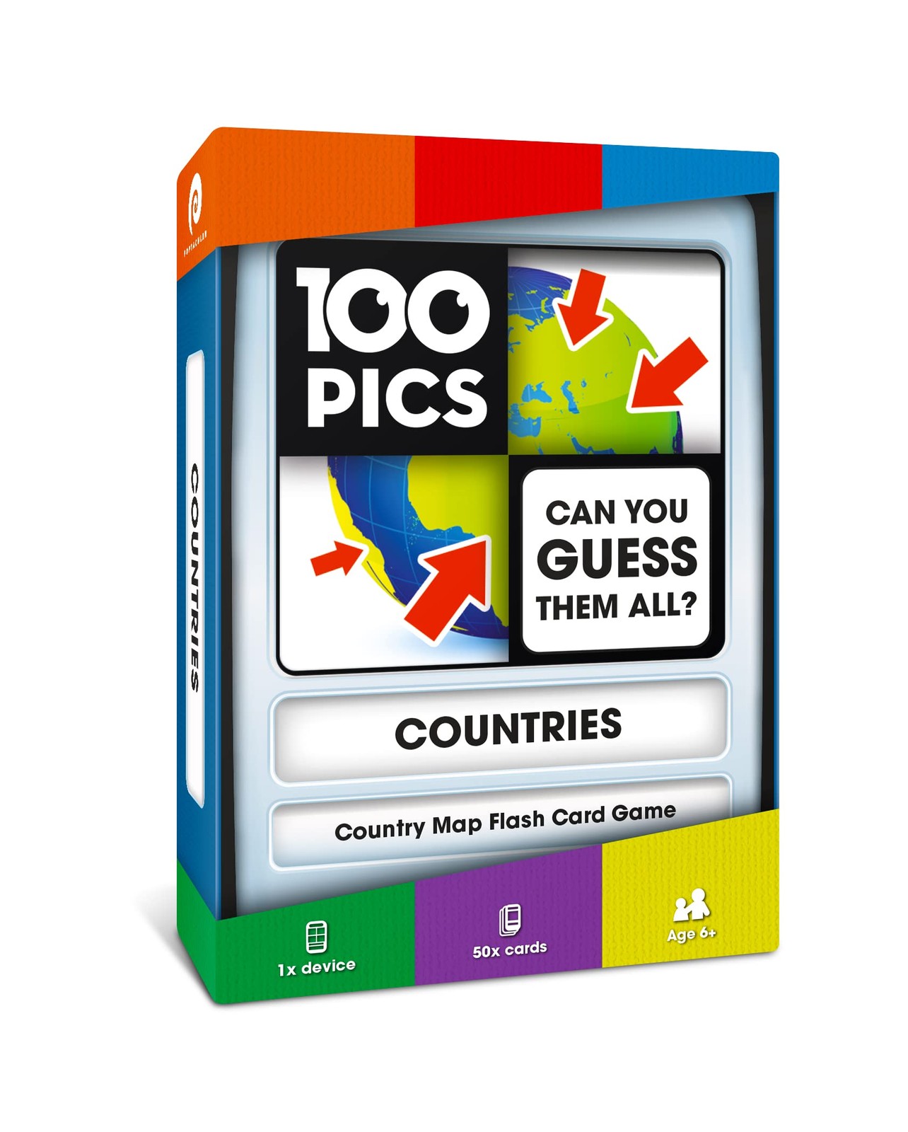 Countries of The World Travel Game Flash Cards with Slide Reveal Case Card