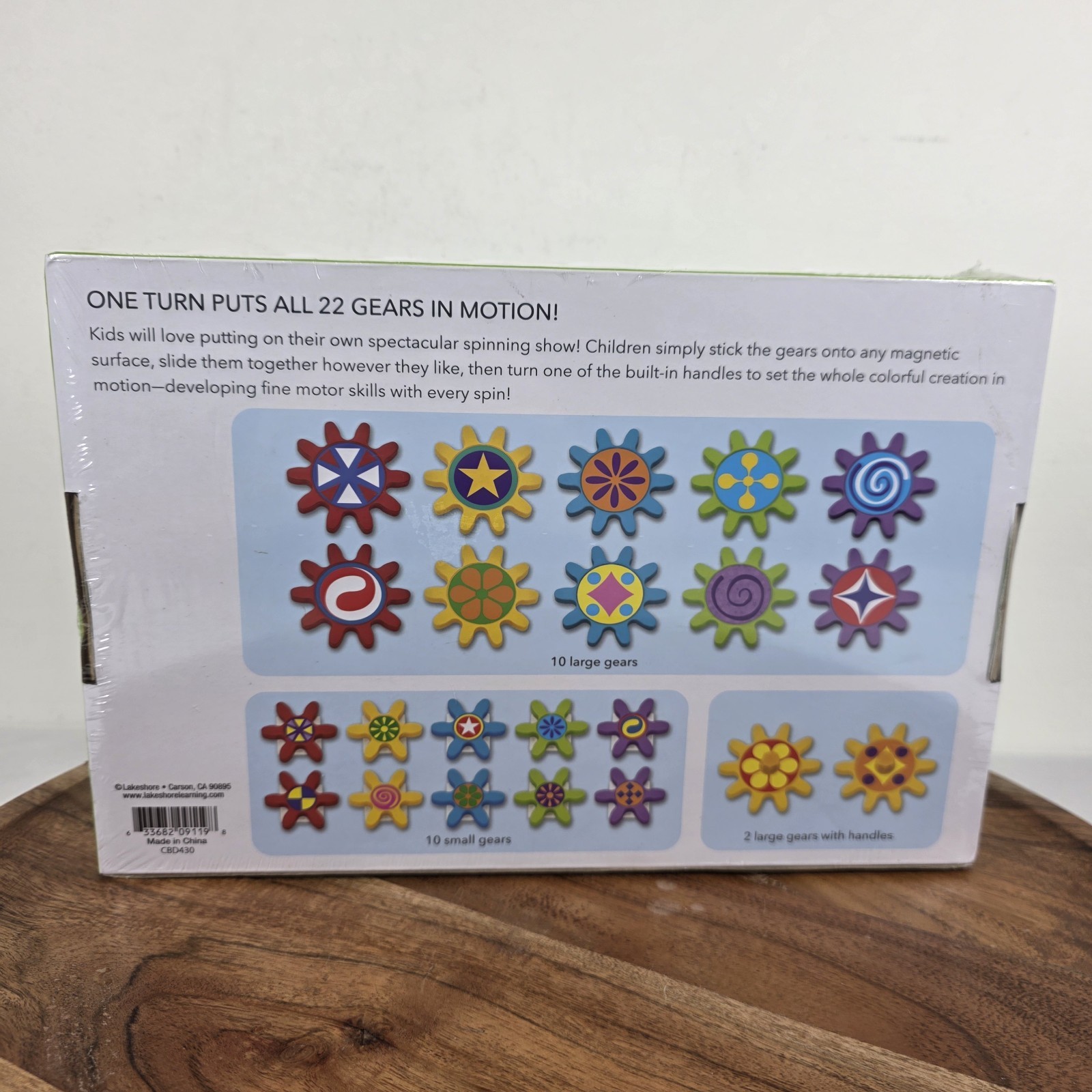 Lakeshore Turn & Learn Magnetic Gears Multicolor 22-Piece Set DD939 New Sealed
