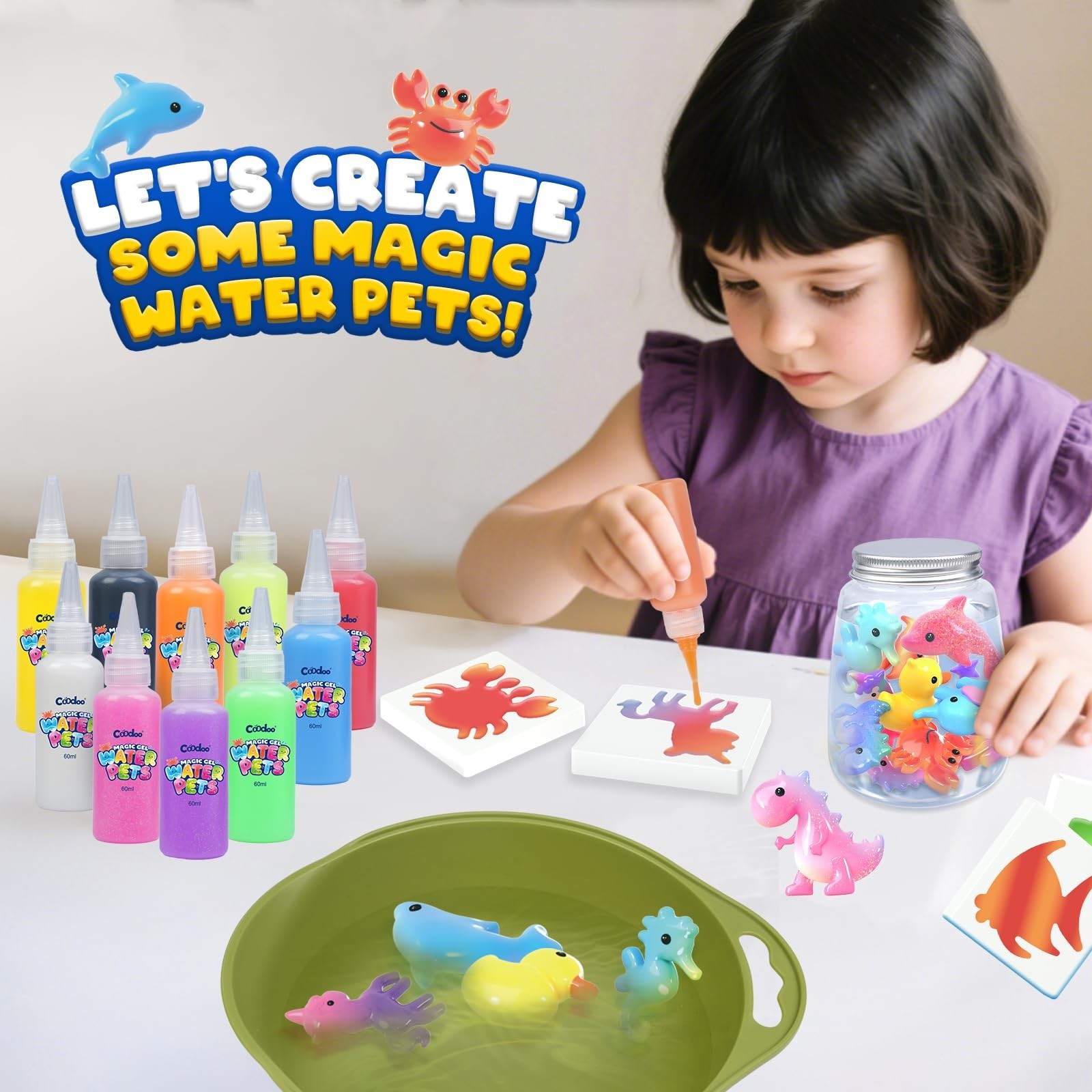 Magic Water Elf Toy Craft Kits for Kids, DIY Your Own Aqua Fairy Water Pets &…