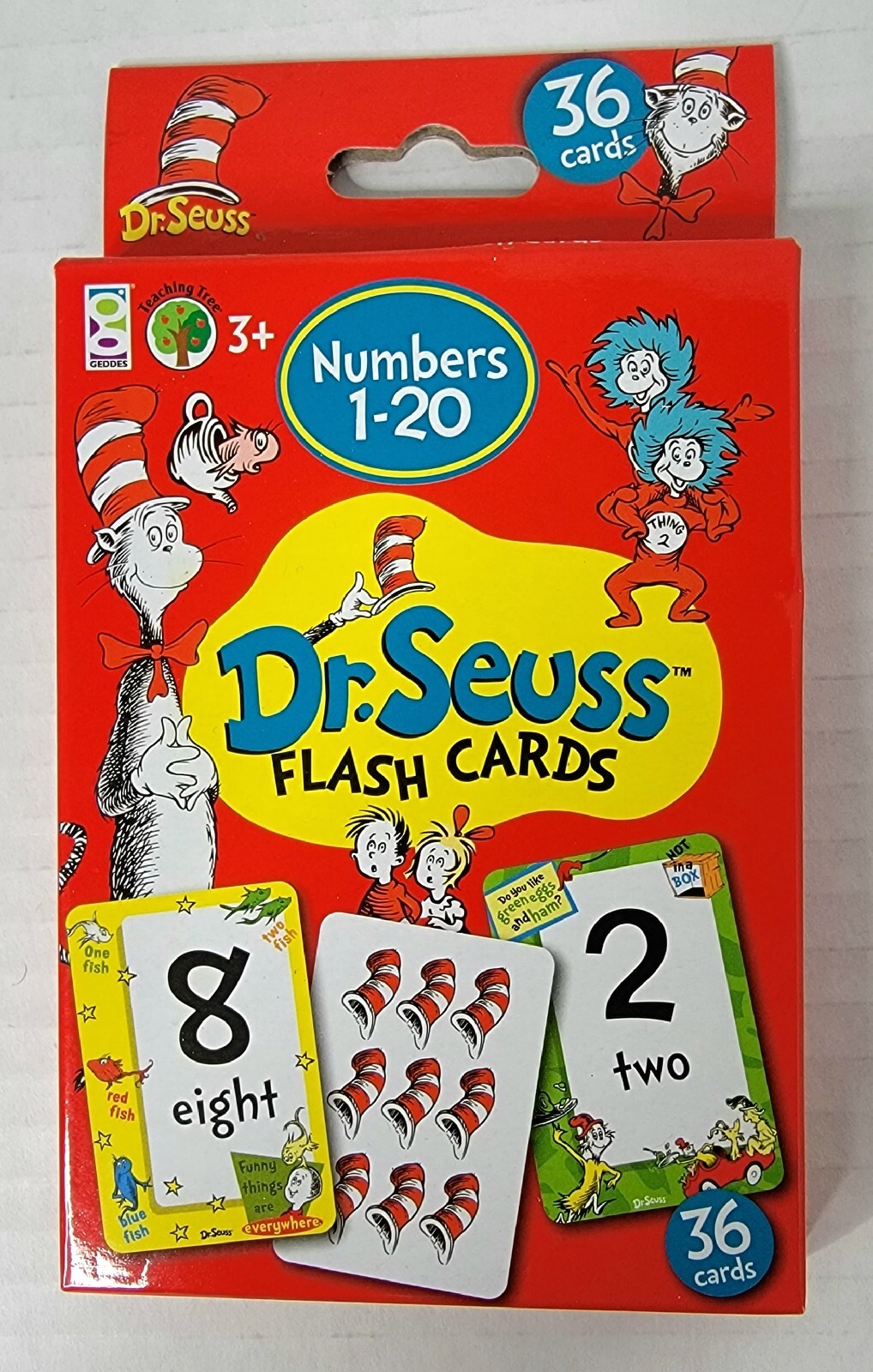 Dr. Seuss Cat In The Hat Flash Cards 3 Pack ABC’s Words Numbers Colors Shapes