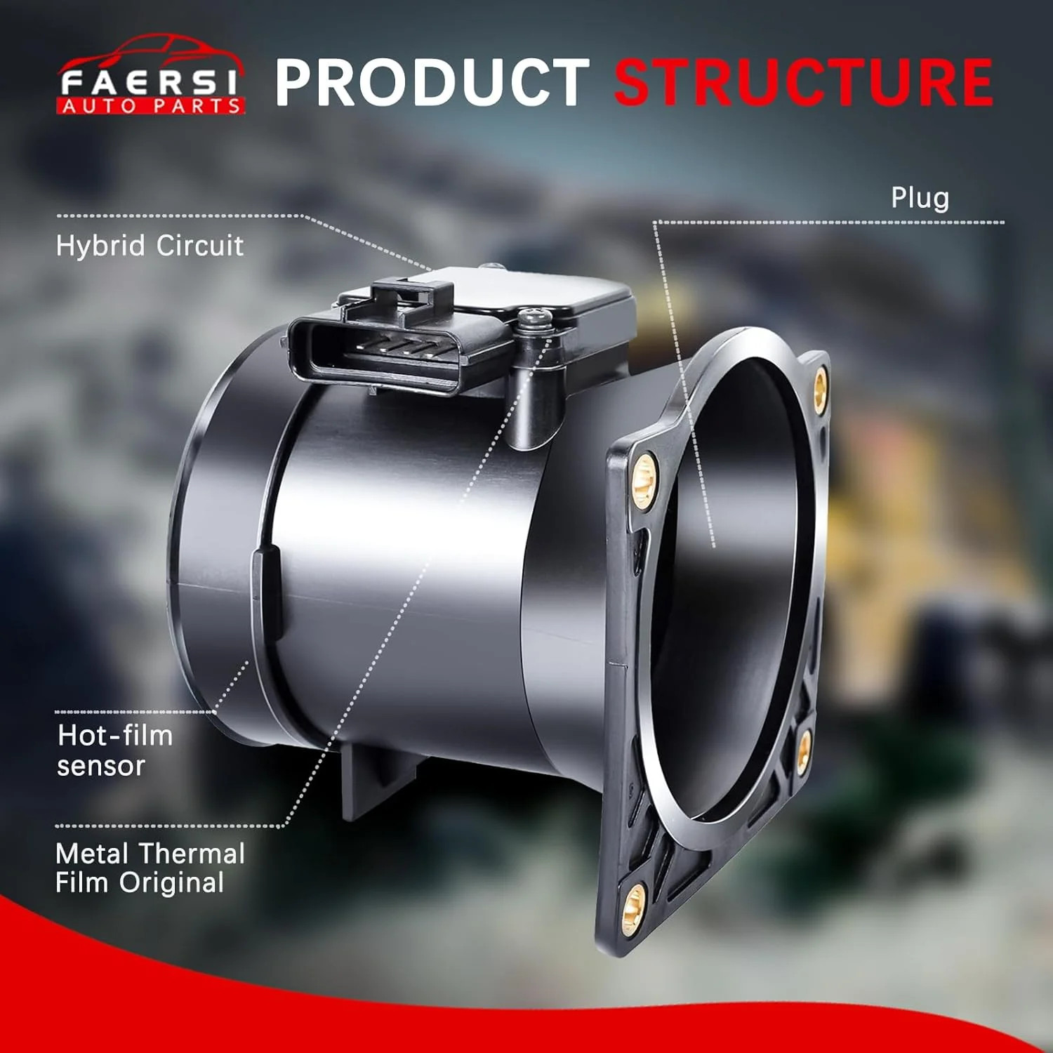 Mass Air Flow Sensor Meter MAF F81F12B579BA XL3F12B579BA Compatible with 1998-20