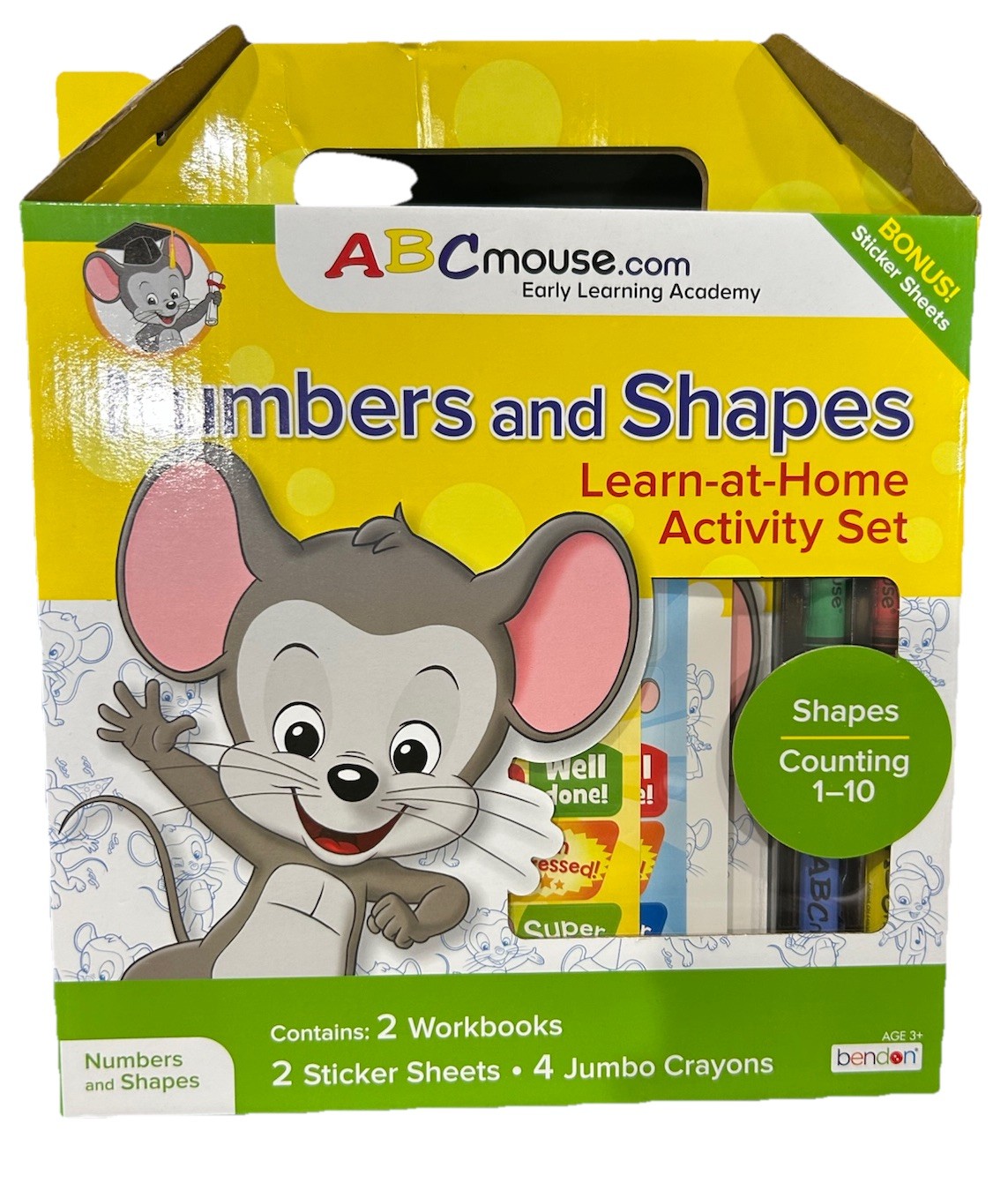 NEW ABC MOUSE Numbers and Shapes Learn at Home Activity Set Workbook Sticker
