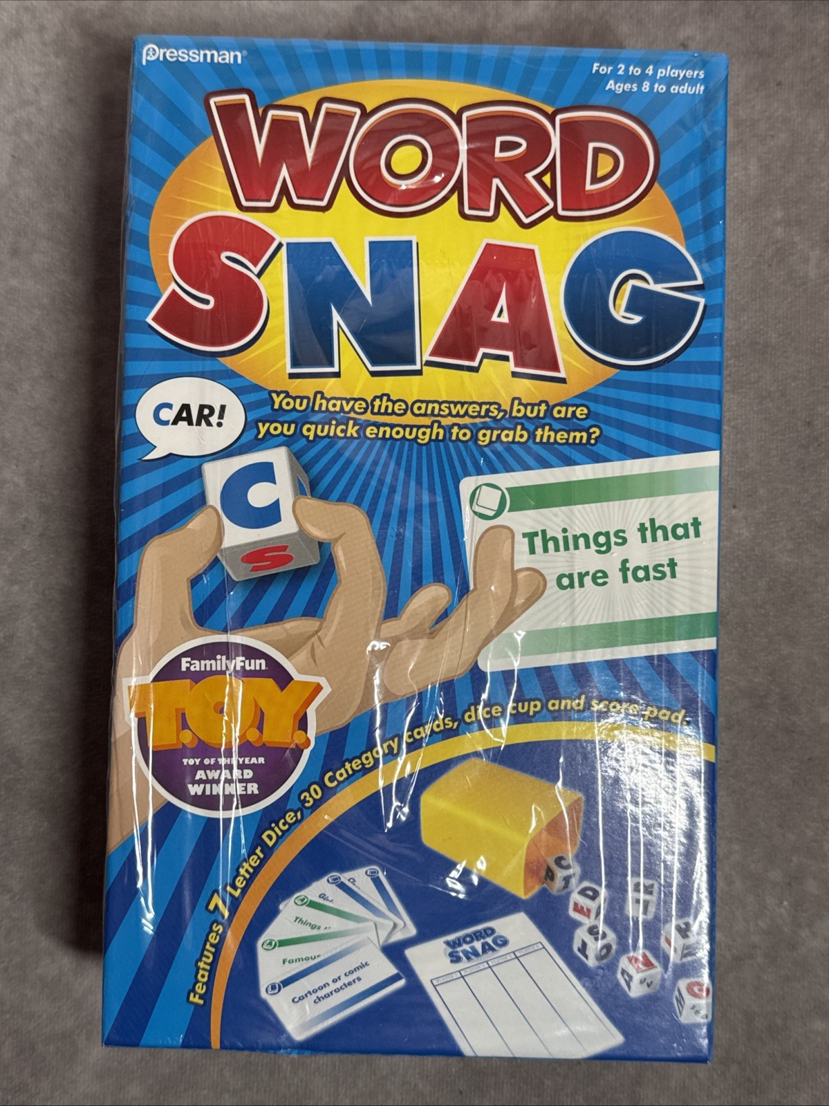 Pressman Word Snag Game 2012 Toy of the Year Award Winner Word Dice Game