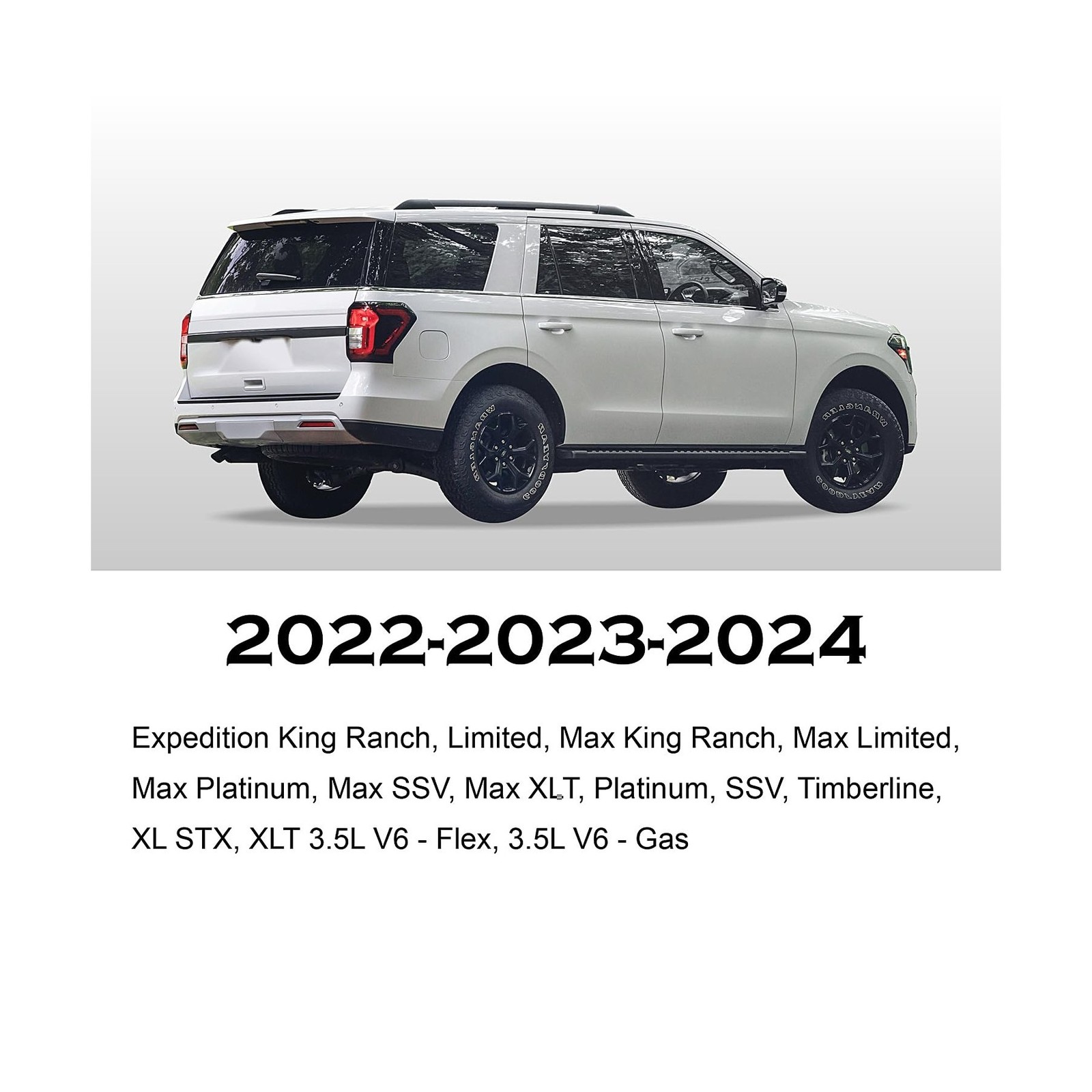 Red black Tail Lights Compatible with 2022-2024 Ford Expedition | Halogen Smo…