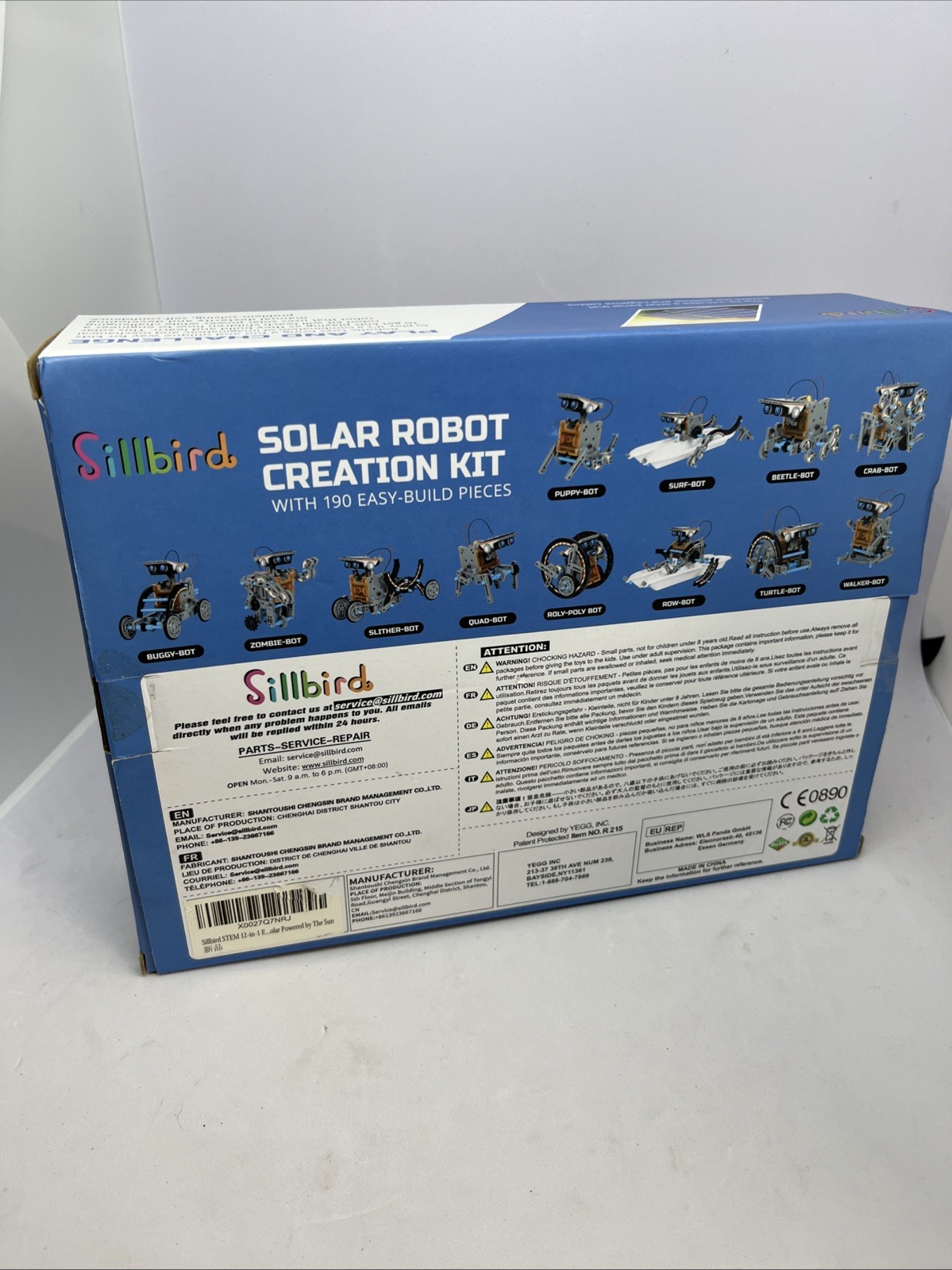 SillBird STEM 12-in-1 190 Piece Education Solar Robot Toy Homeschool Learning