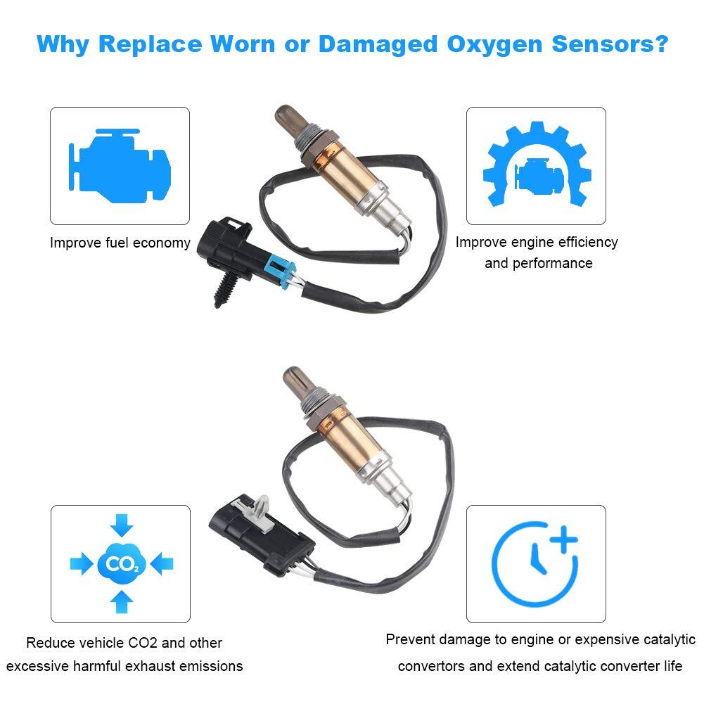 JDMON Compatible with 4Pcs O2 Sensor Oxygen Sensor Chevrolet GMC Silverado 1500,