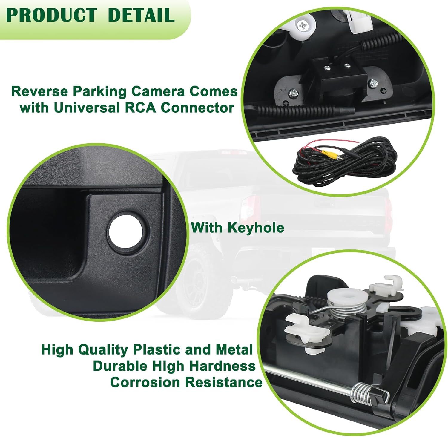 Backup Camera Tailgate Handle Rear View Camera Liftgate Latch Handle with