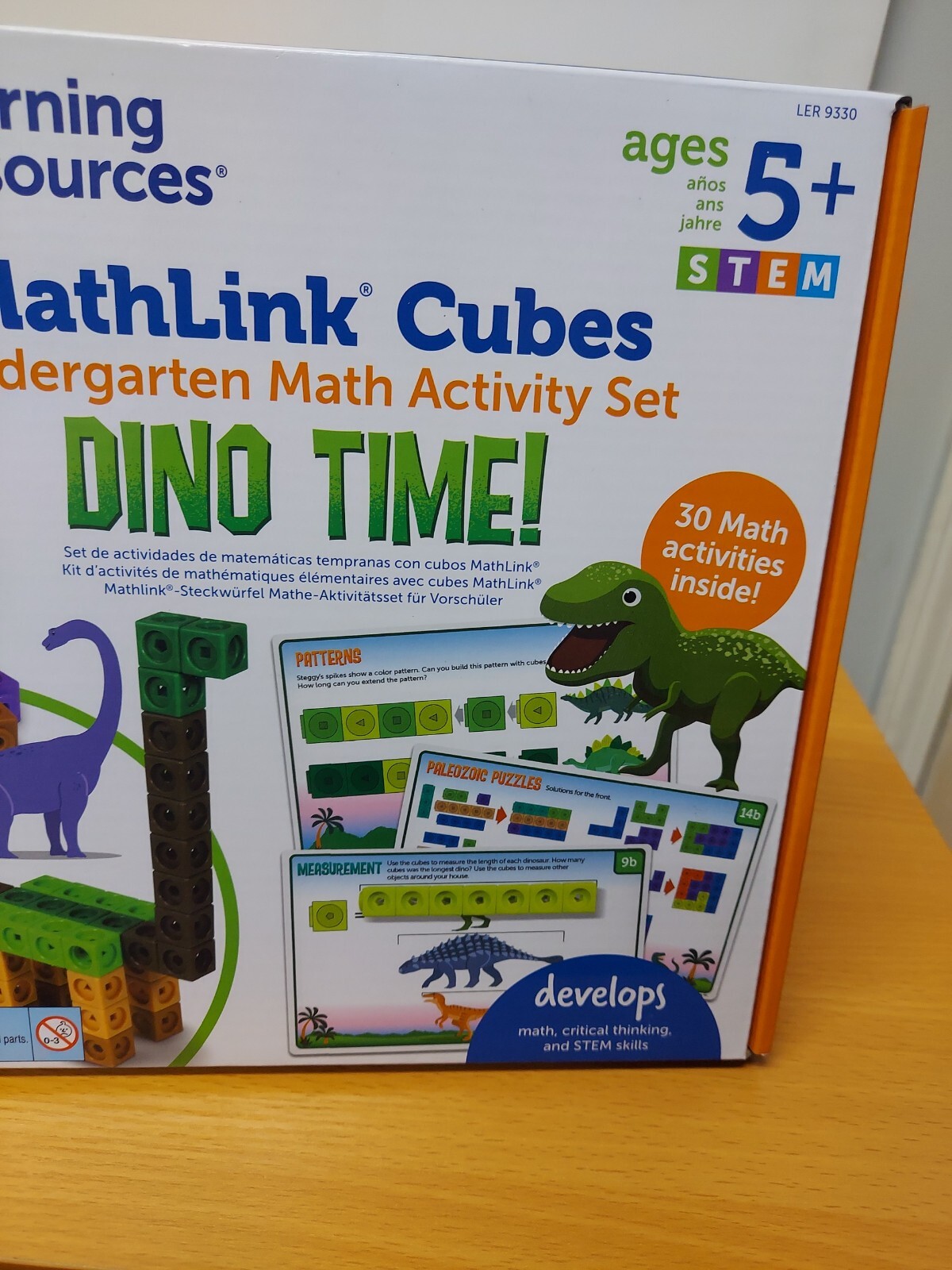 Learning Resources MathLink Cubes Kindergarten Math Activity Set: Dino Time!
