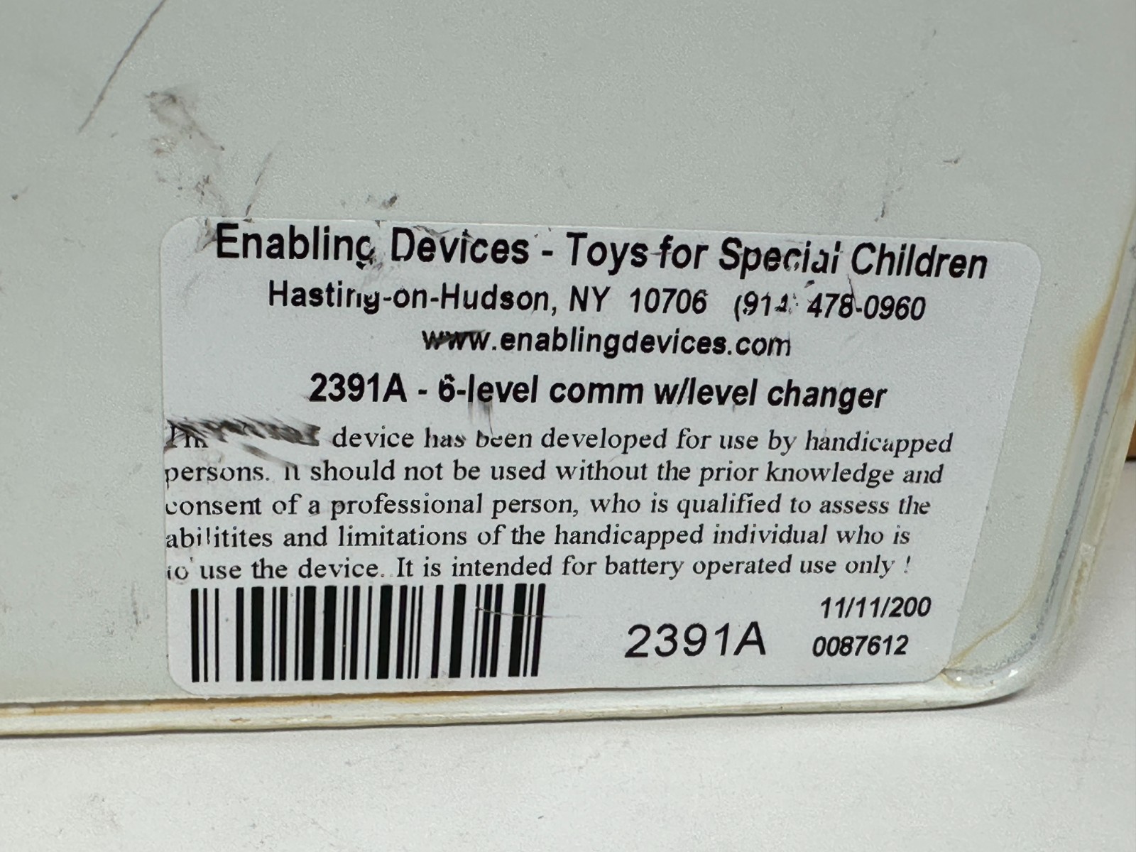 Enabling Devices 1391 Cheap Talk 8 2391A 6 Level Communicator Level Untested