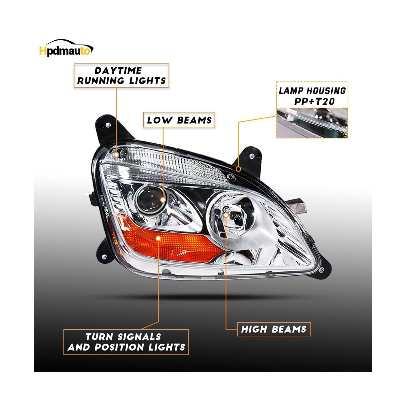 Fit for 2011-2023 Peterbilt 579 587 Class 8 Truck Projector Headlight Headlam…