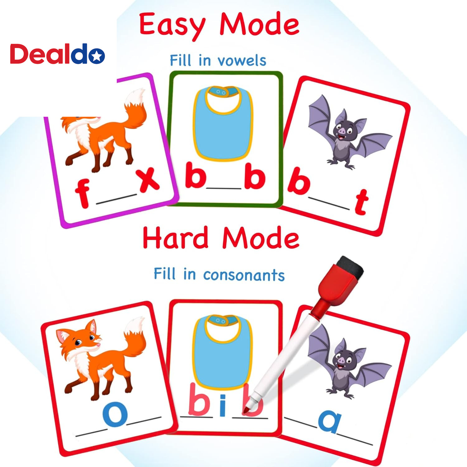 100 Short Vowel Spelling Flashcards, Handwriting Cards Learn to Write CVC Sight