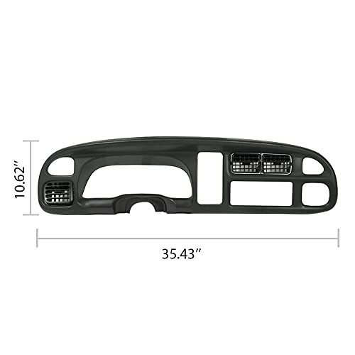 Dash Board Bezel Cover w/Vents Compatible with 1998-2002 Dodge Ram 1500 2500 350