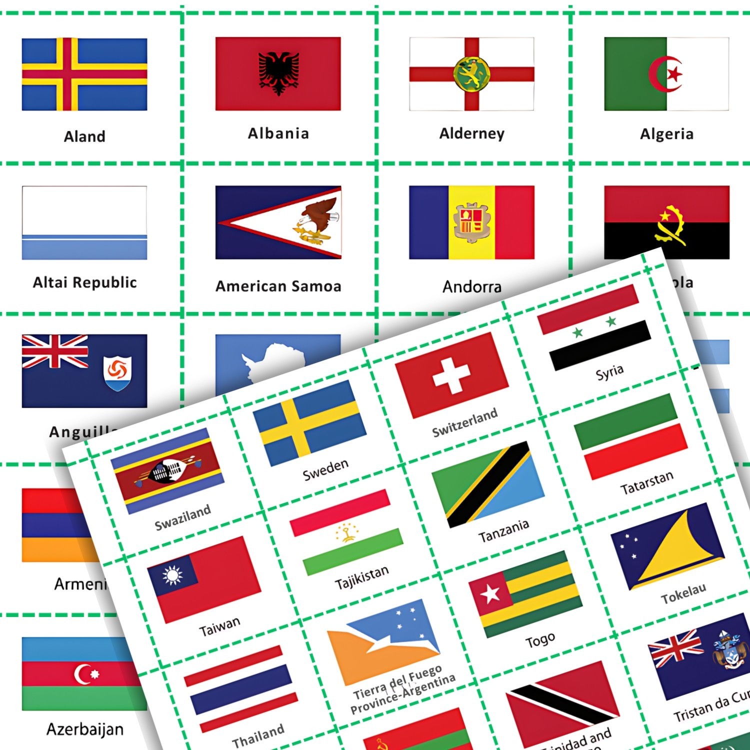 296 World Flags Flash Cards – Printable Geography Learning Cards