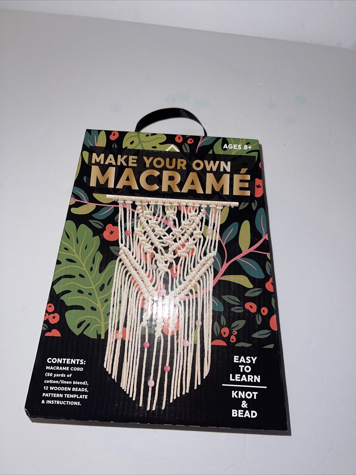 new Make your own macramé Wall Decor easy learn to Knot And bead Box set