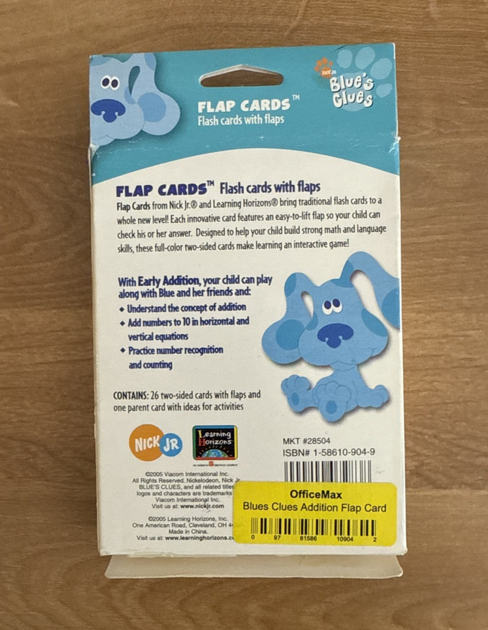 Blues Clues Early Addition Flap Cards Nick Jr 2005 Educational COMPLETE