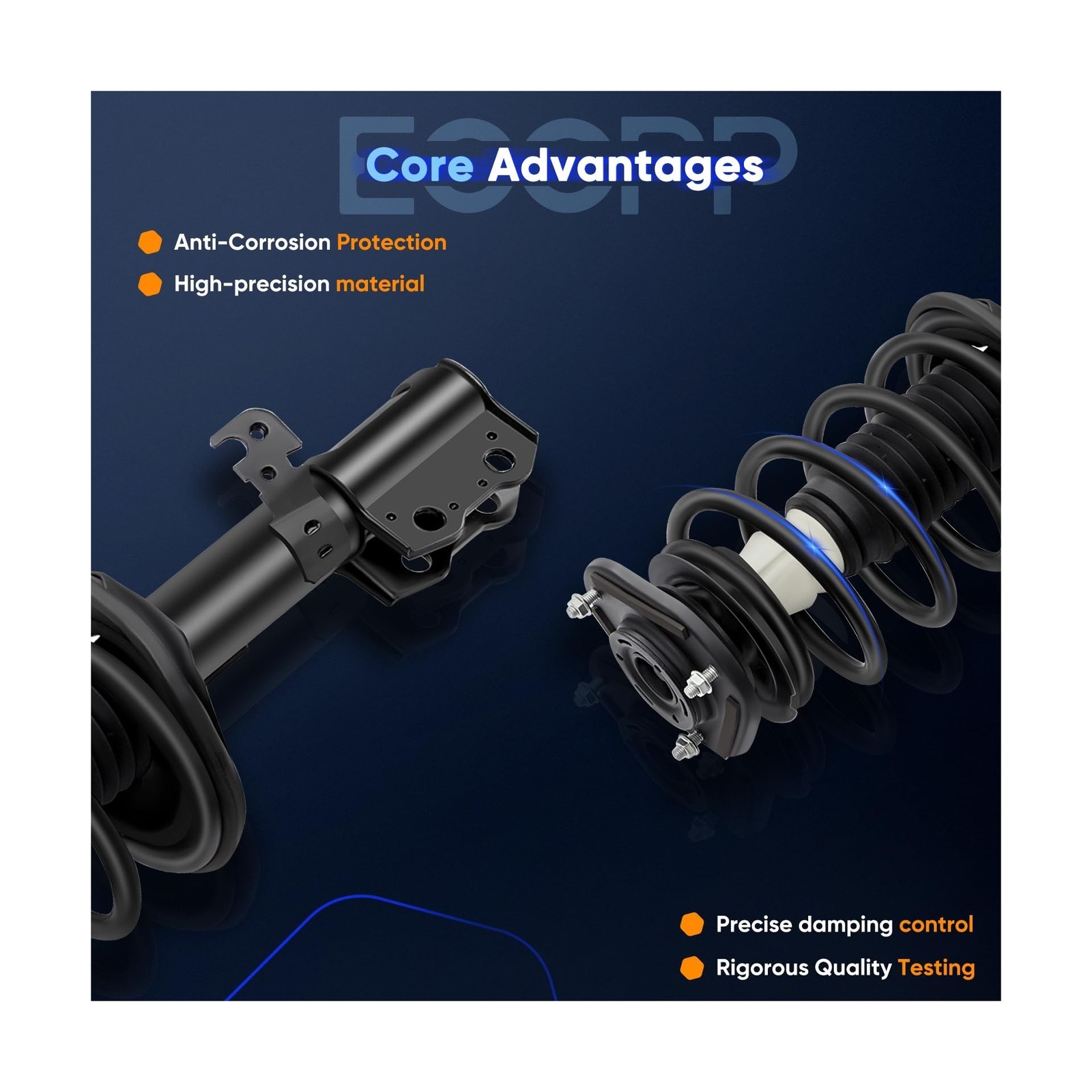 ECCPP 2X Front Strut Assembly Shock Absorber for Toyota Corolla 2003-2008 Coi…