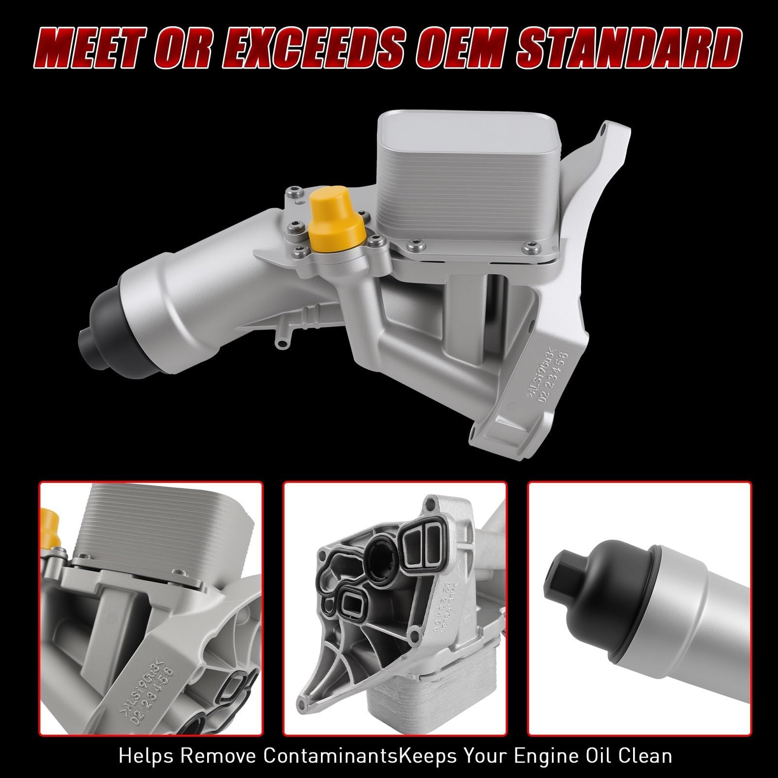 11428596283 Upgrade Aluminium Engine Oil Cooler Filter Housing With Gasket As…