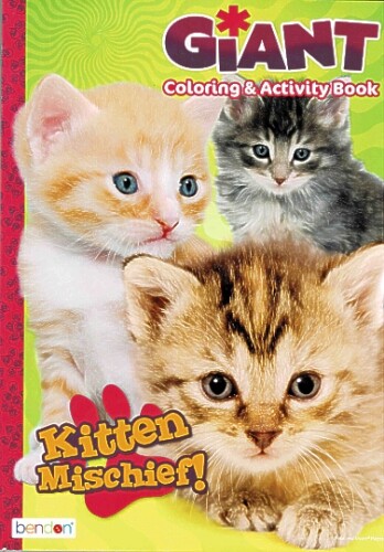 Set of 2 Giant Coloring and Activity 162-Pages Each Puppys and Kittens