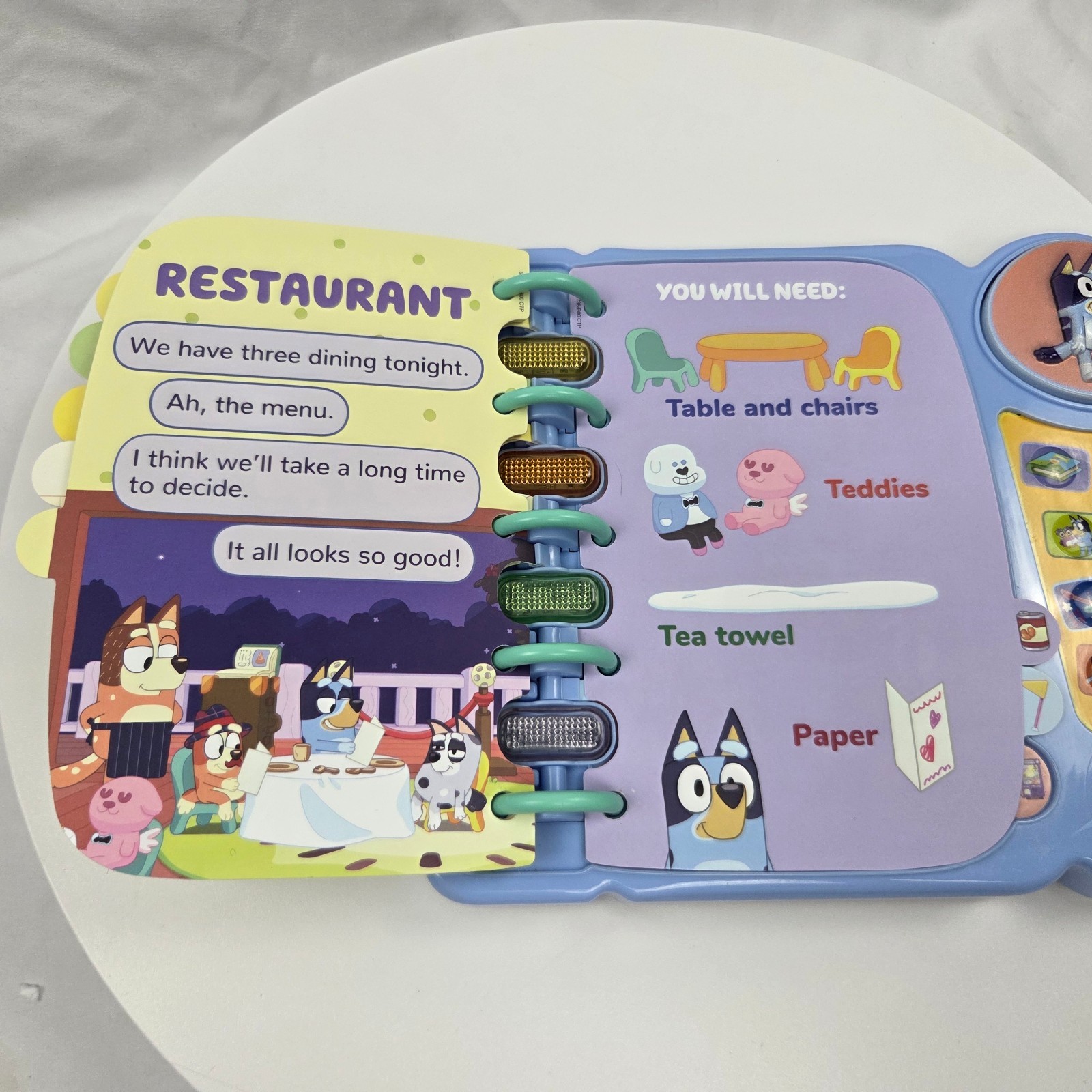 VTech Bluey’s Book of Games Interactive Pretend-Play Book for Preschoolers