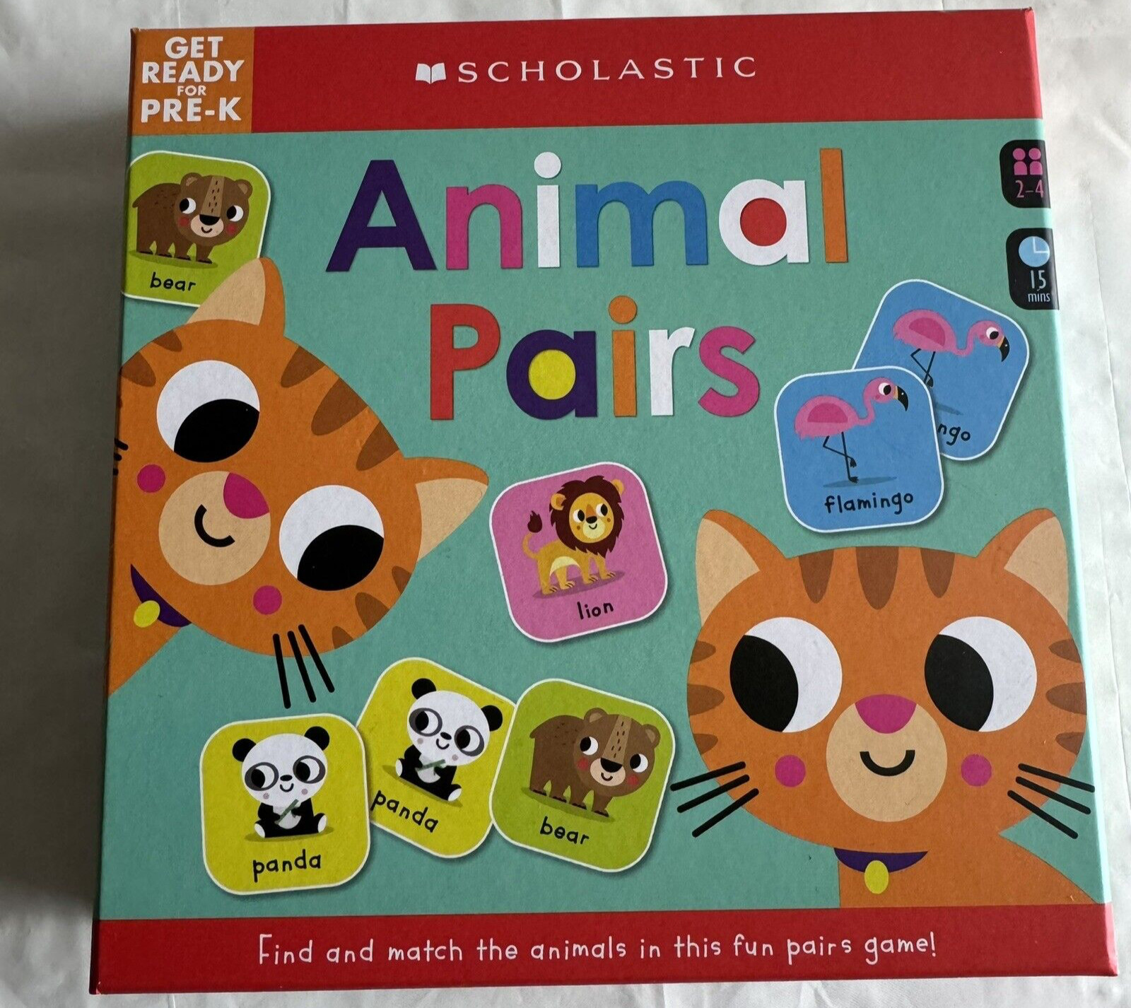 Scholastic Animal Pairs Matching Game for Kids