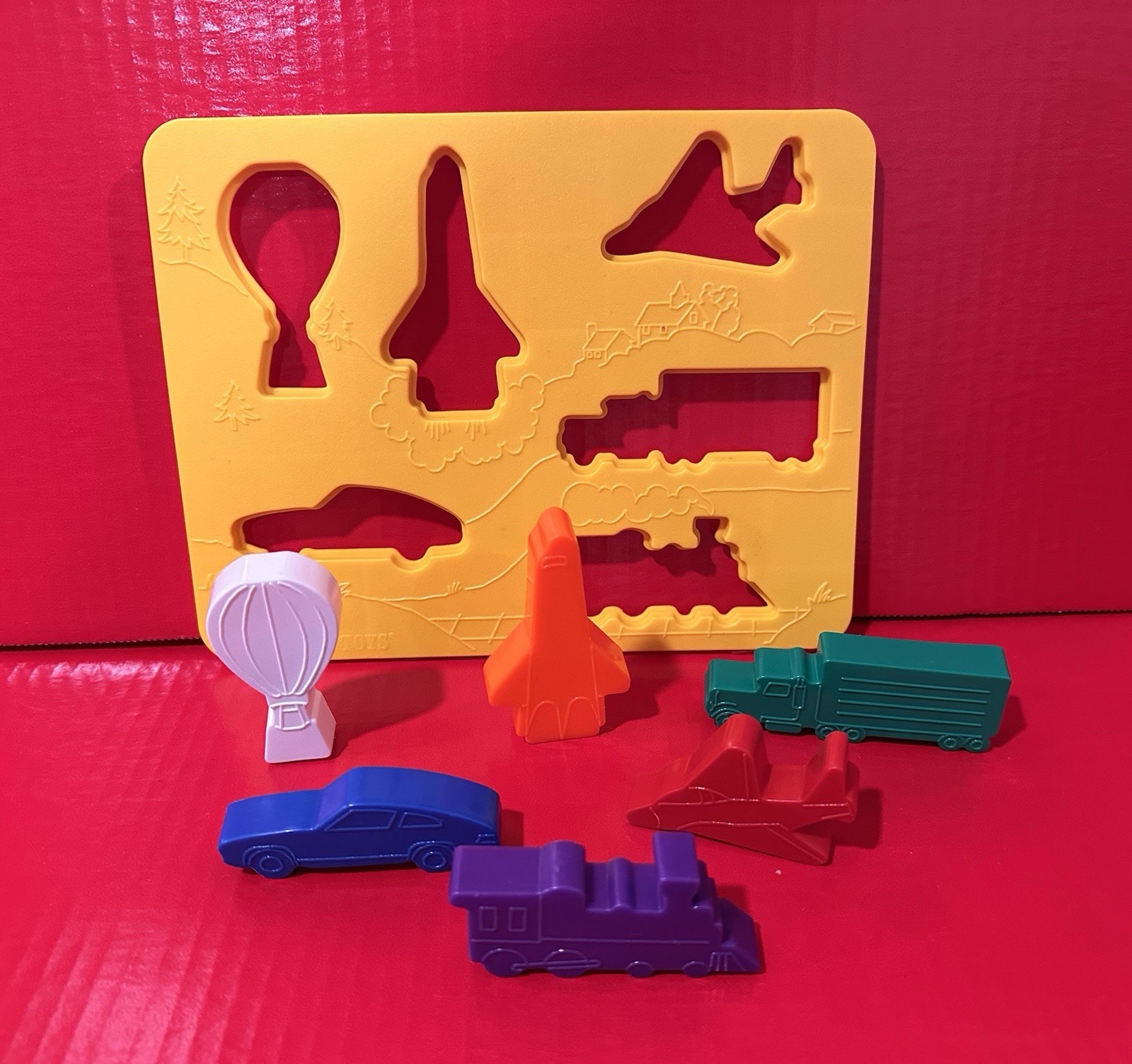 Discovery Toys Place & Trace Dinosaurs Animals Vehicles 1984 USA ~Complete Set!