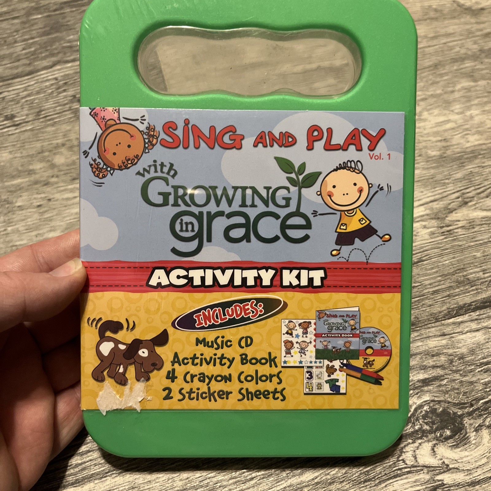 Sing And Play Growing In Grace Preschool Kit CD Book Crayons Stickers Vol 1