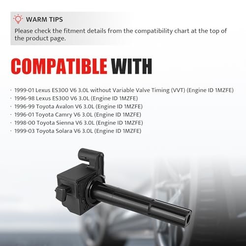 NPAUTO Ignition Coil Pack Compatible with V6 3.0L 1996 1997 1998 1999 2000 2001
