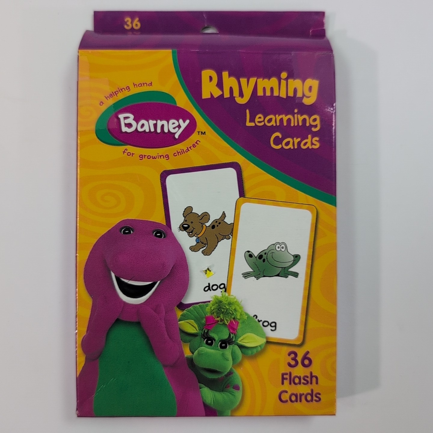 Barney 2005 Learning Cards Lot of 2 Rhyming and Shapes and Colors 72 Flash Cards