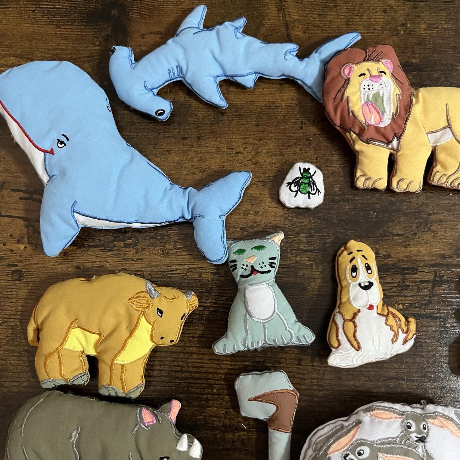 Lot Of 34 Plush Storytelling Figures Works With Hook And Loop Receptive Surface