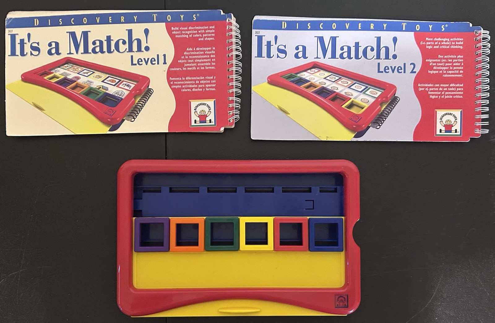 Discovery Toys It’s A Match Tile Set Level 1 and Level 2 Spiral Books