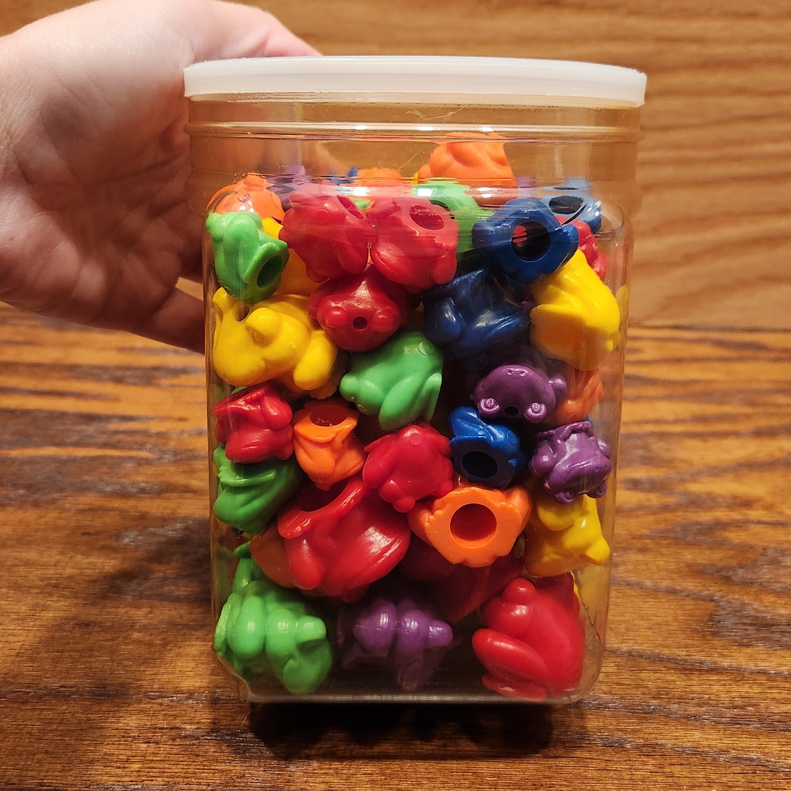 Vintage Ideal Funtastic Frogs 105 Mixed Colors Frog Figure School Learning
