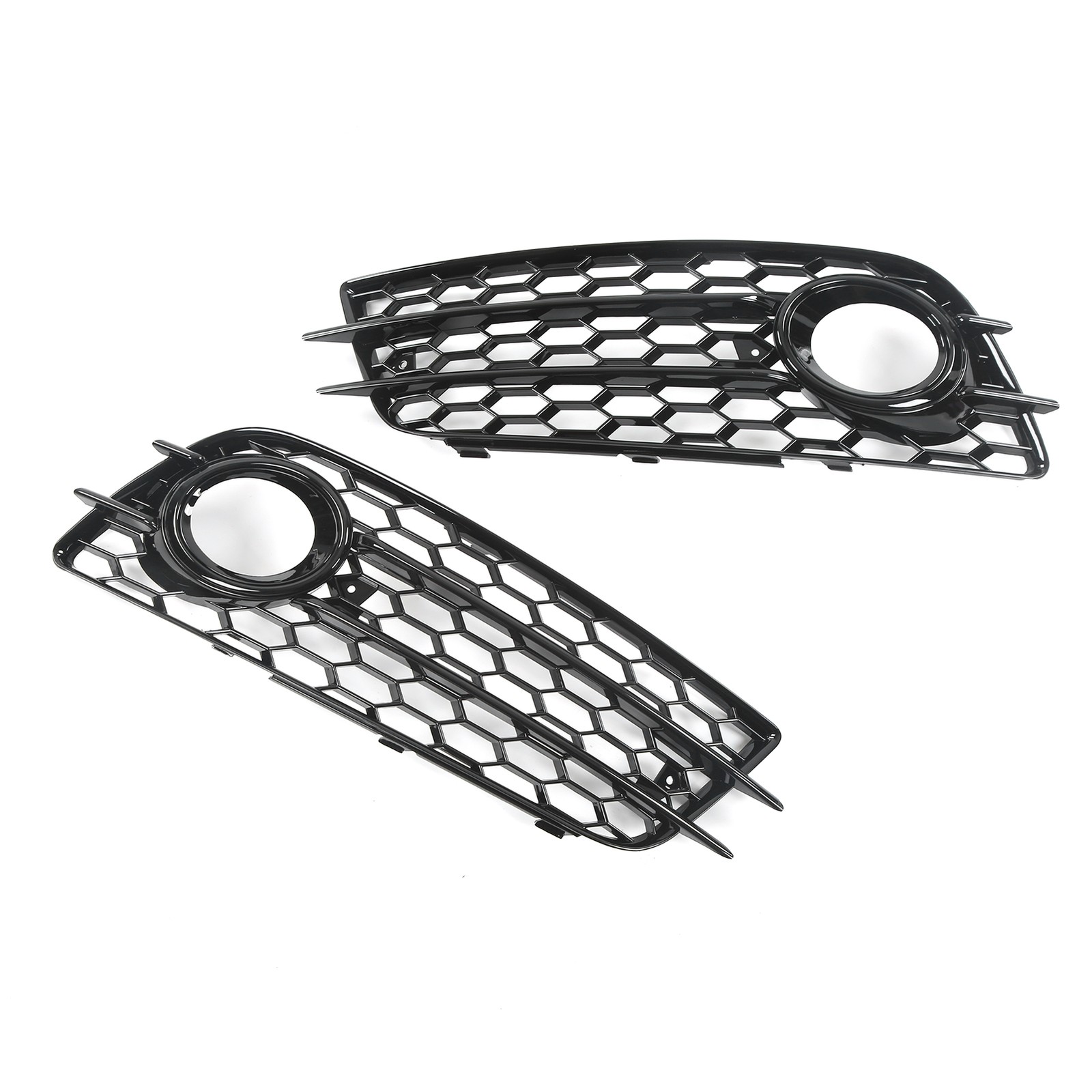 2 Pcs Bumper Fog Light Grille For B8 S4 Models 2008‑2012 OXQC