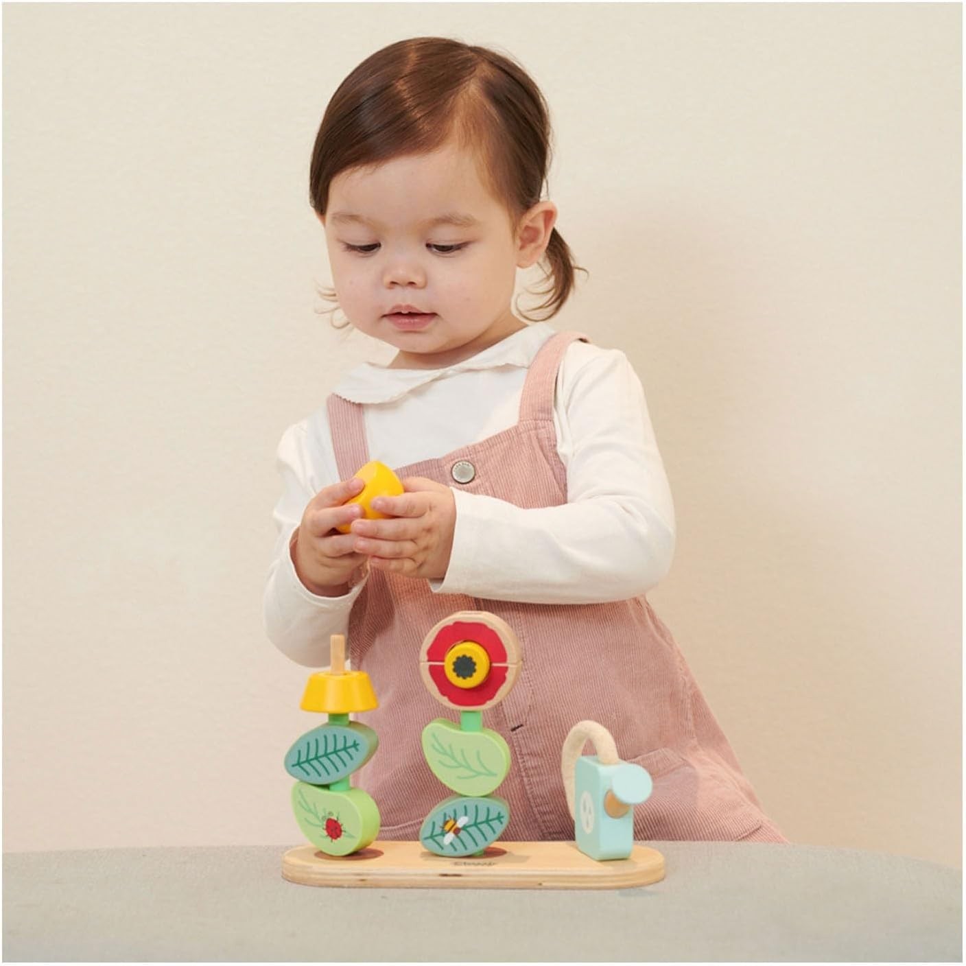 Classic World – Stacking Rings Flower Garden – Montessori Toy – Developmental, C