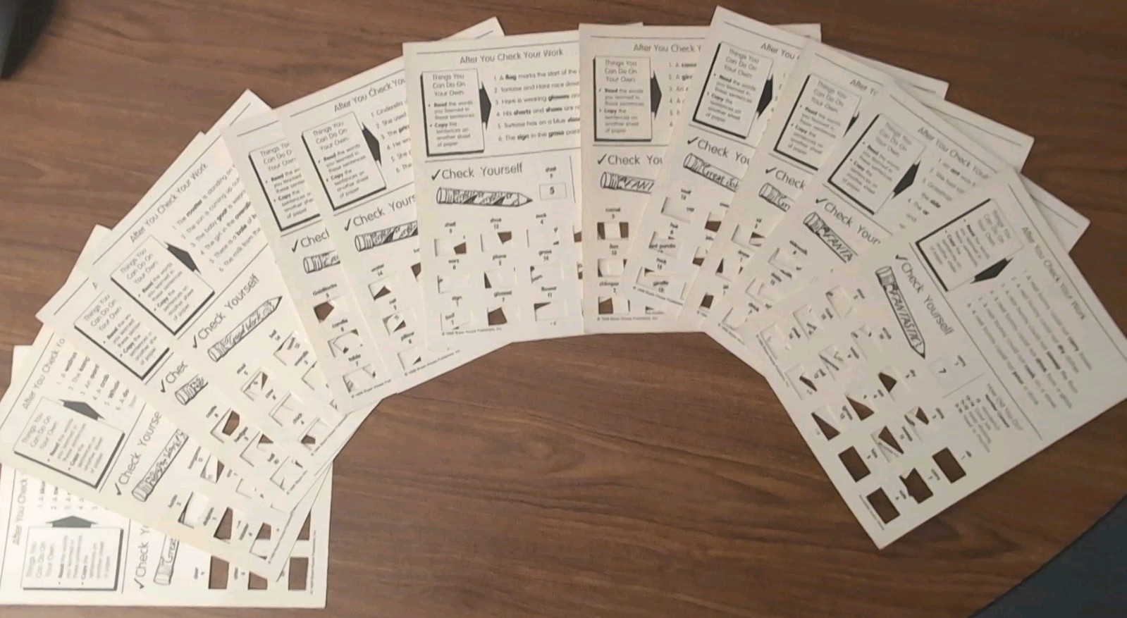 Vintage Reading Word & Sound Flip-Overs For Self Correction Set Of 39