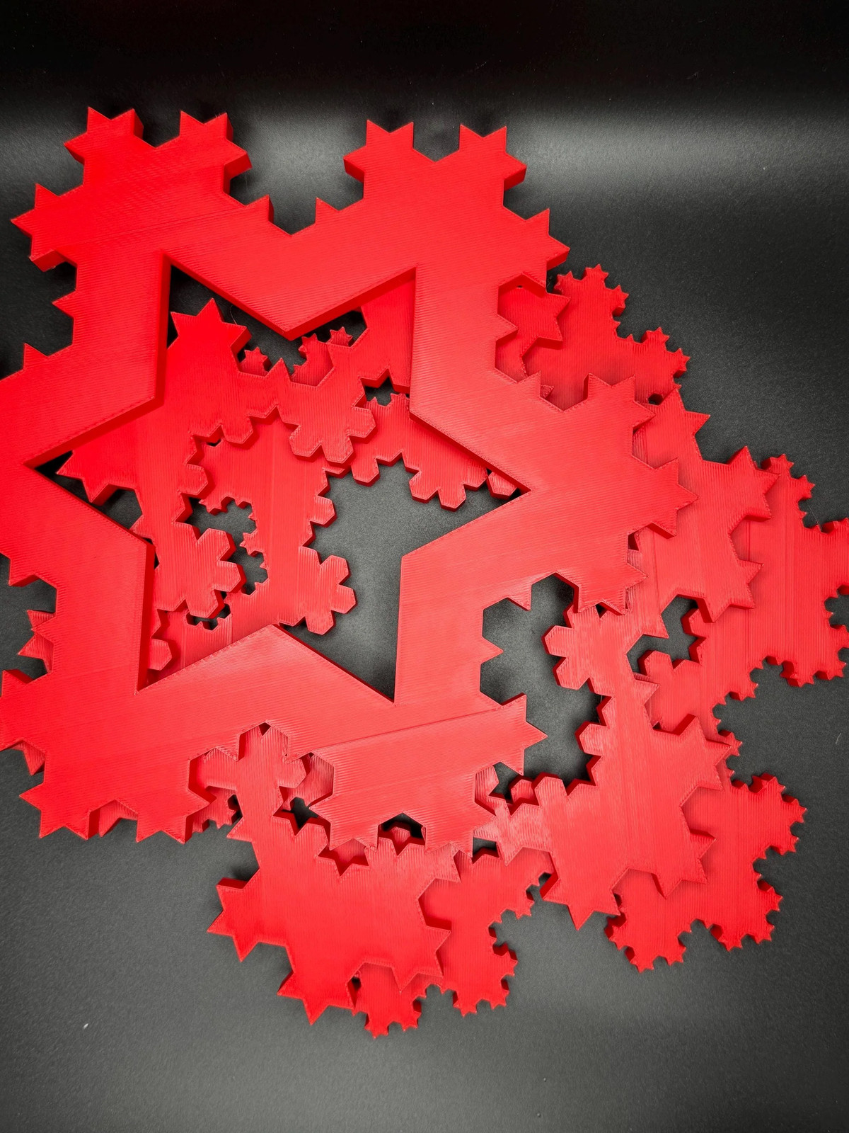 Koch Snowflakes – Fractal Curve Model, 3D Print Desk Art and Learning Tool Gift