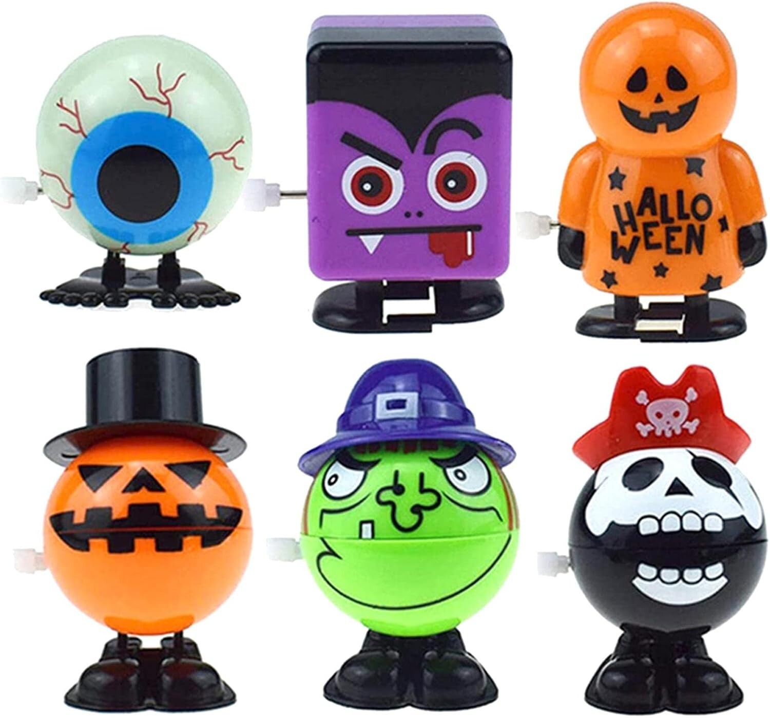 Wind-up toys for Halloween parties, Christmas, birthday parties, set of 6