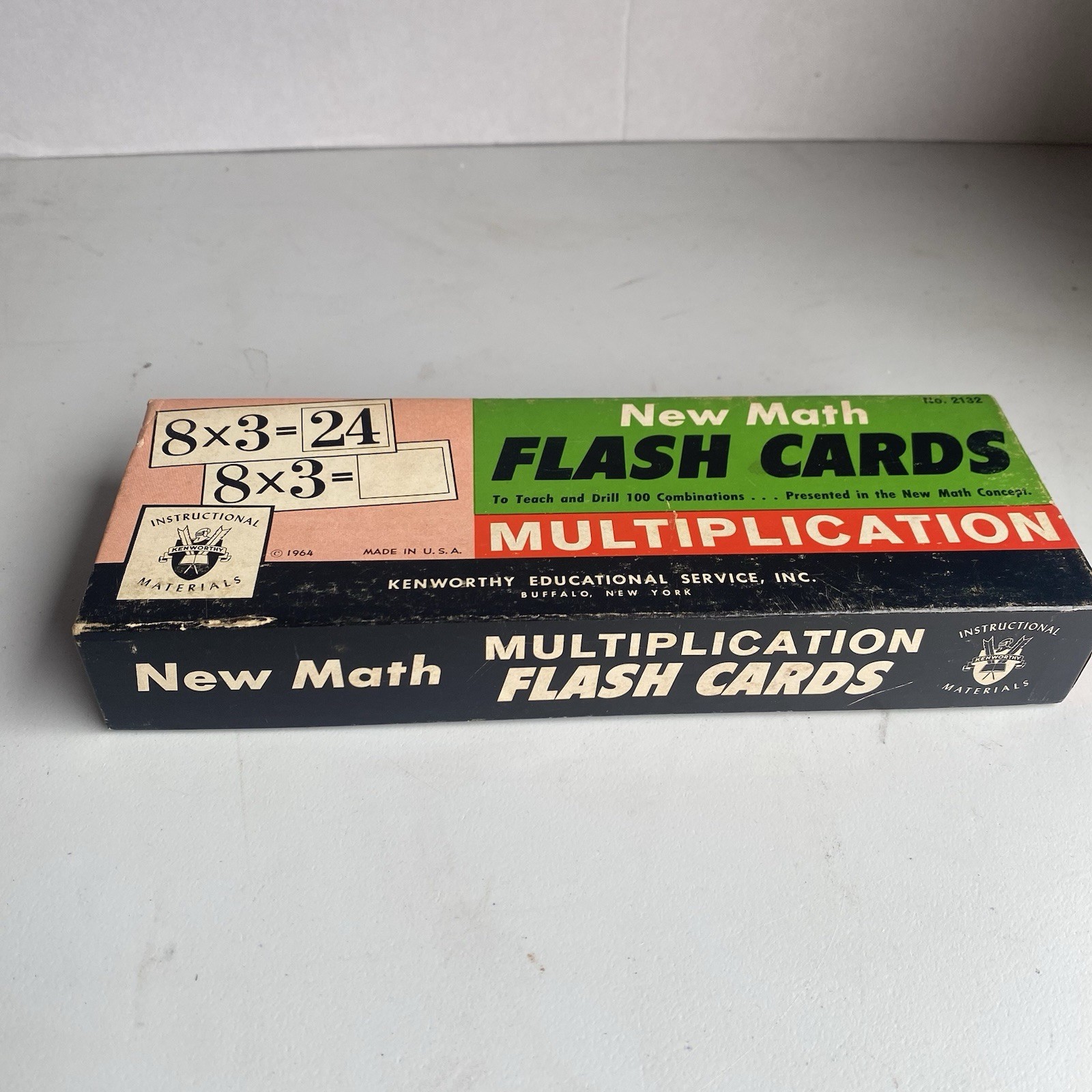 Vtg 1964 Kenworthy Educational Math Multiplication Teaching Flash Cards No 2132