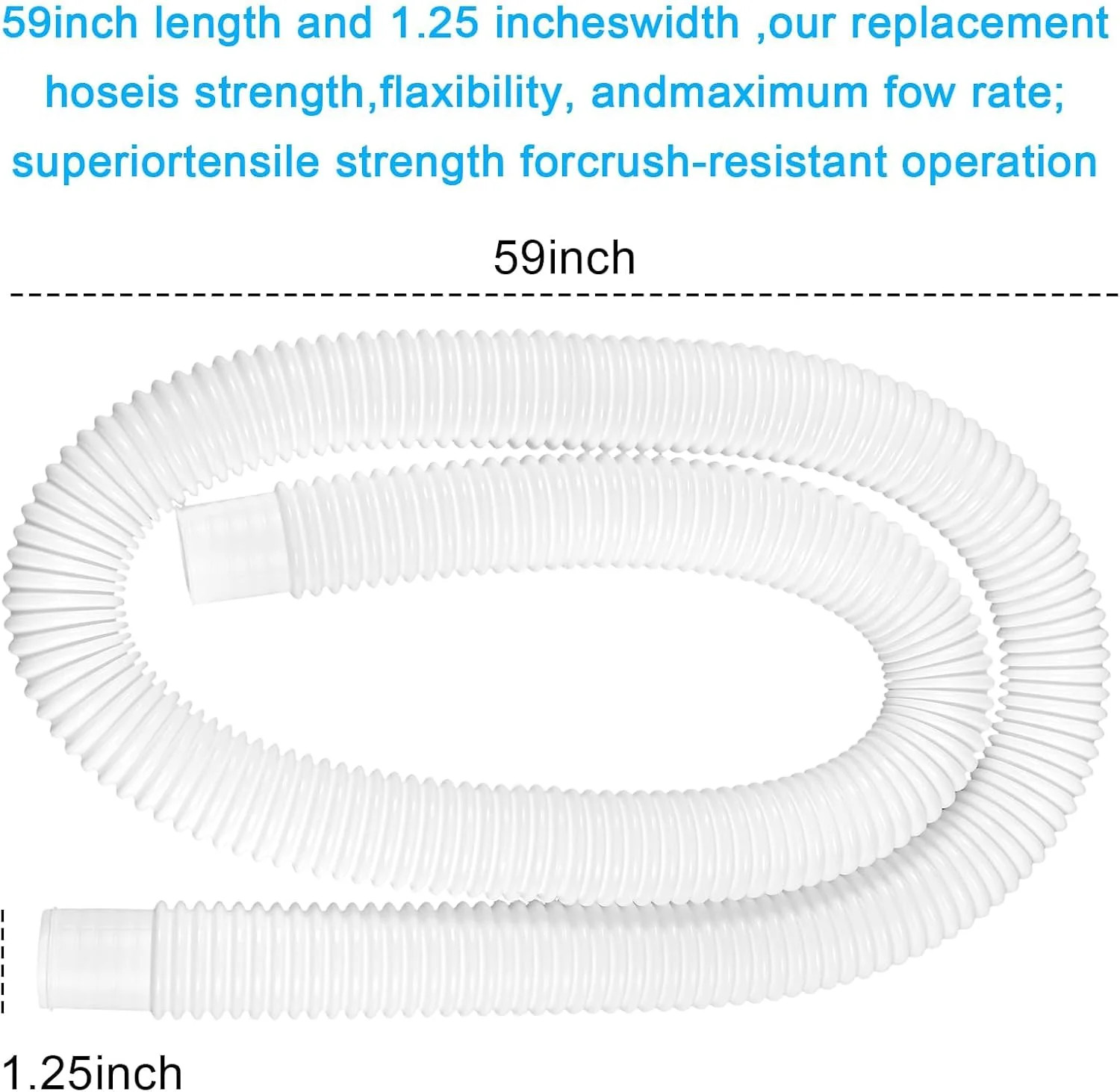 Pool Pump Hose for Above Ground Pools, Premium Pool Filter Pump Hoses, 2 Pack 1.
