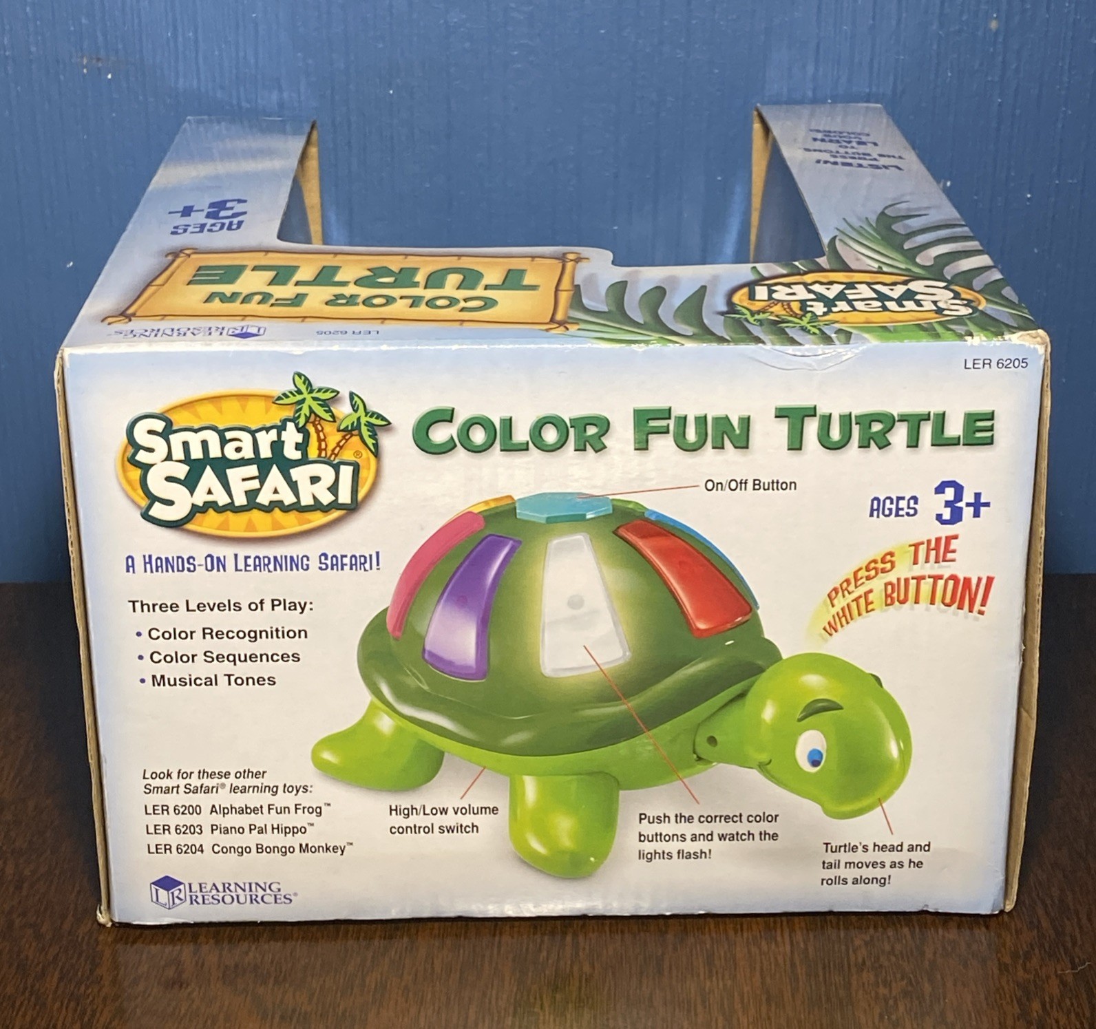 SMART SAFARI Learning Resources Educational Toy – COLOR FUN TURTLE Game, New NOS