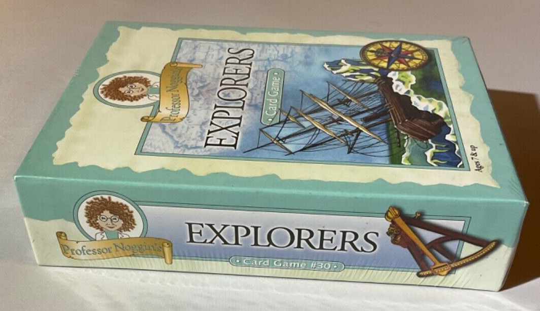 Professor Noggin’s EXPLORERS Card Game Educational Trivia (age 7+) New & Sealed
