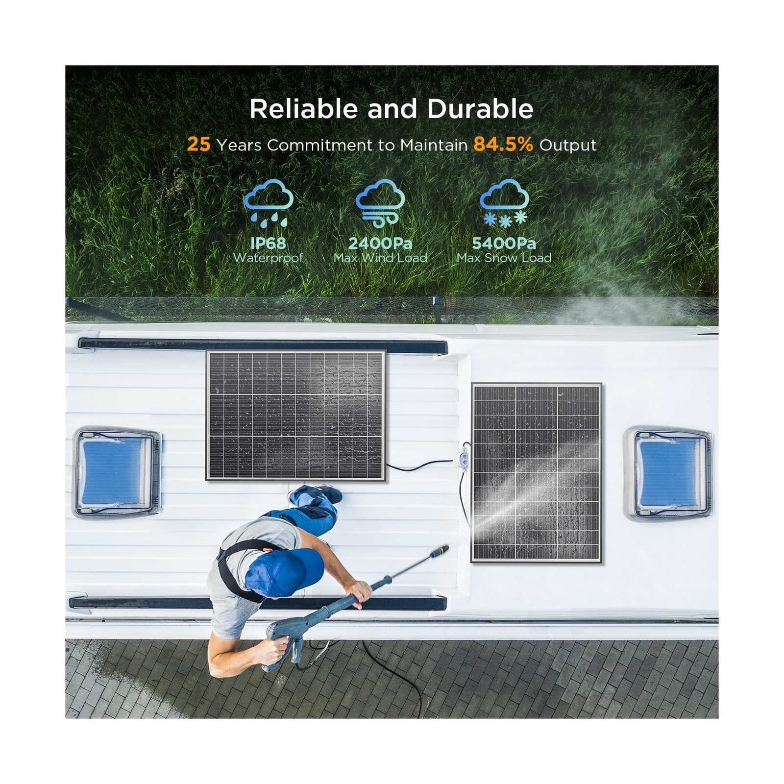 N-Type 16BB 400 Watt Solar Panel, 4Pcs 100W 12V Monocrystalline Solar Panels,…