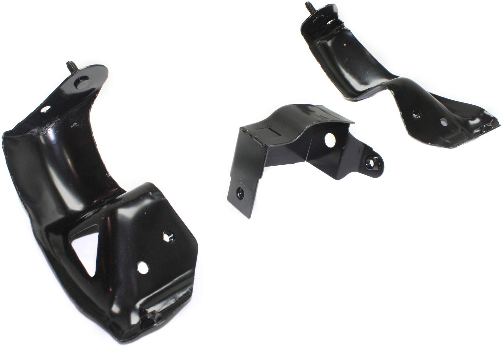 Garage-Pro Front Bumper Bracket Set of 3 For 1999-2002 Chevrolet Black
