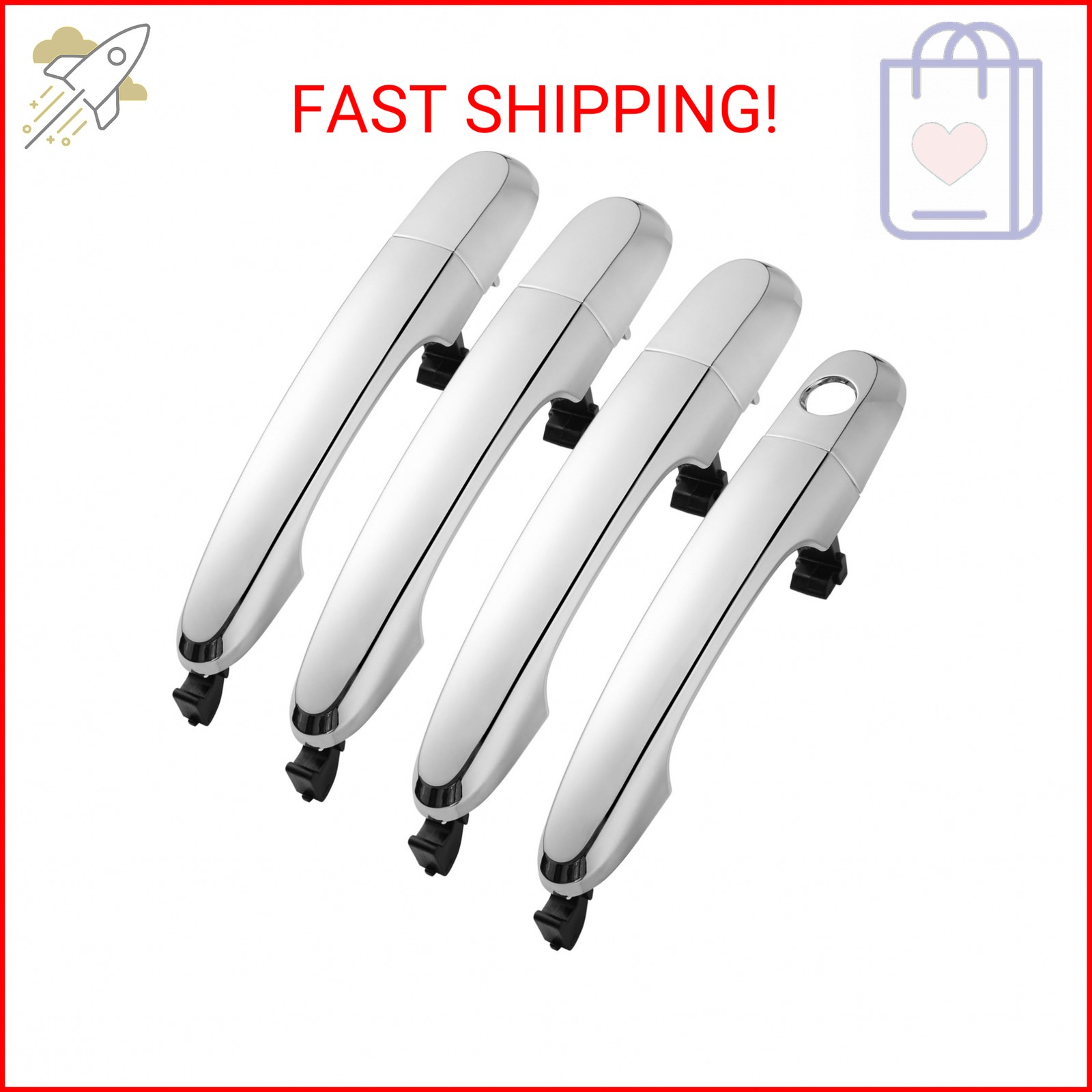 Lcyolada 4Pcs Exterior Door Handle Set for Kia Sorento 2011 2012 2013 2014 2015,
