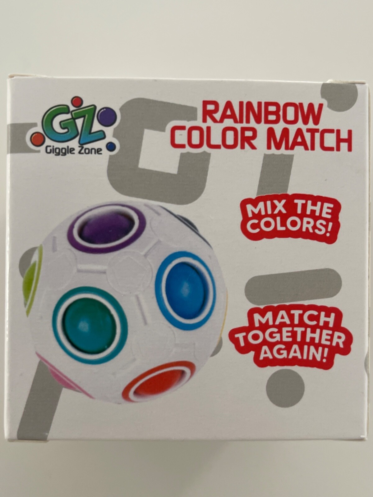 Giggle Zone Rainbow Color Match Puzzle Ball Novelty Toy NEW