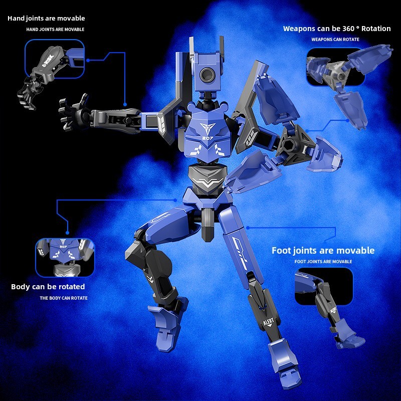 Mechanical Sentinel Magnetic Humanoid Multi-Gesture Fully-Joint Movable Assembly